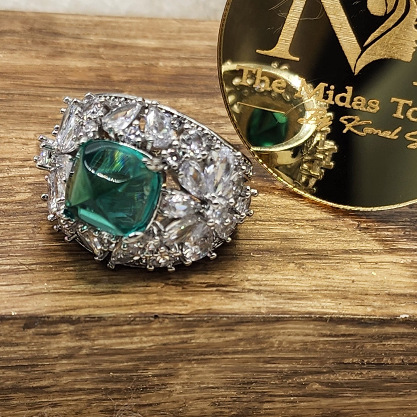 Aubery Green Stone Ring
