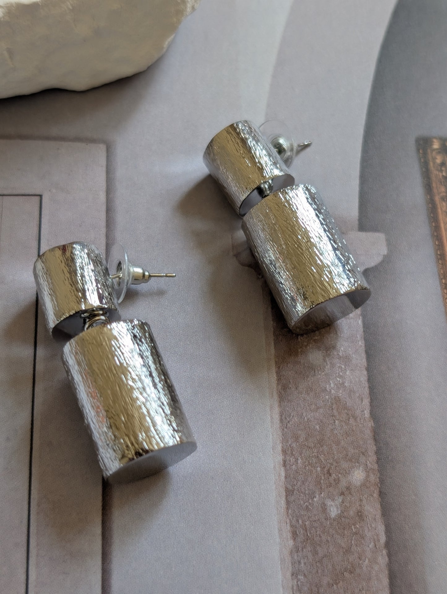 Athulya Textured Drop Earrings