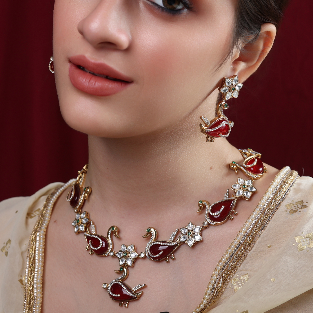Designer Inspired - Cygnet Necklace Set - Midas Touch Jewelry
