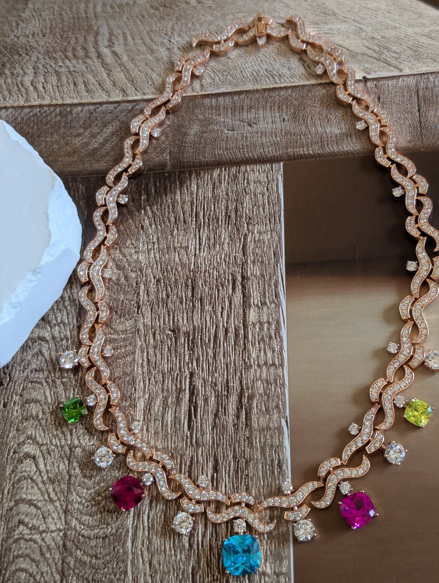 Celeste Multigem Diamond Necklace Set