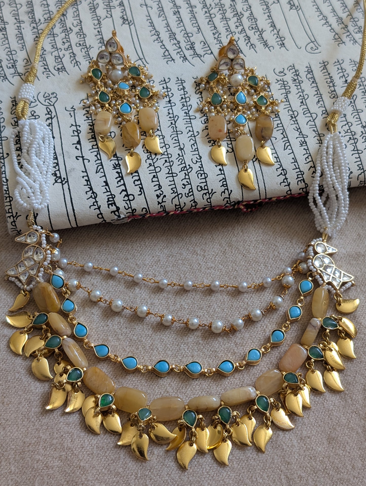 Rajkumari Kundan Necklace Set