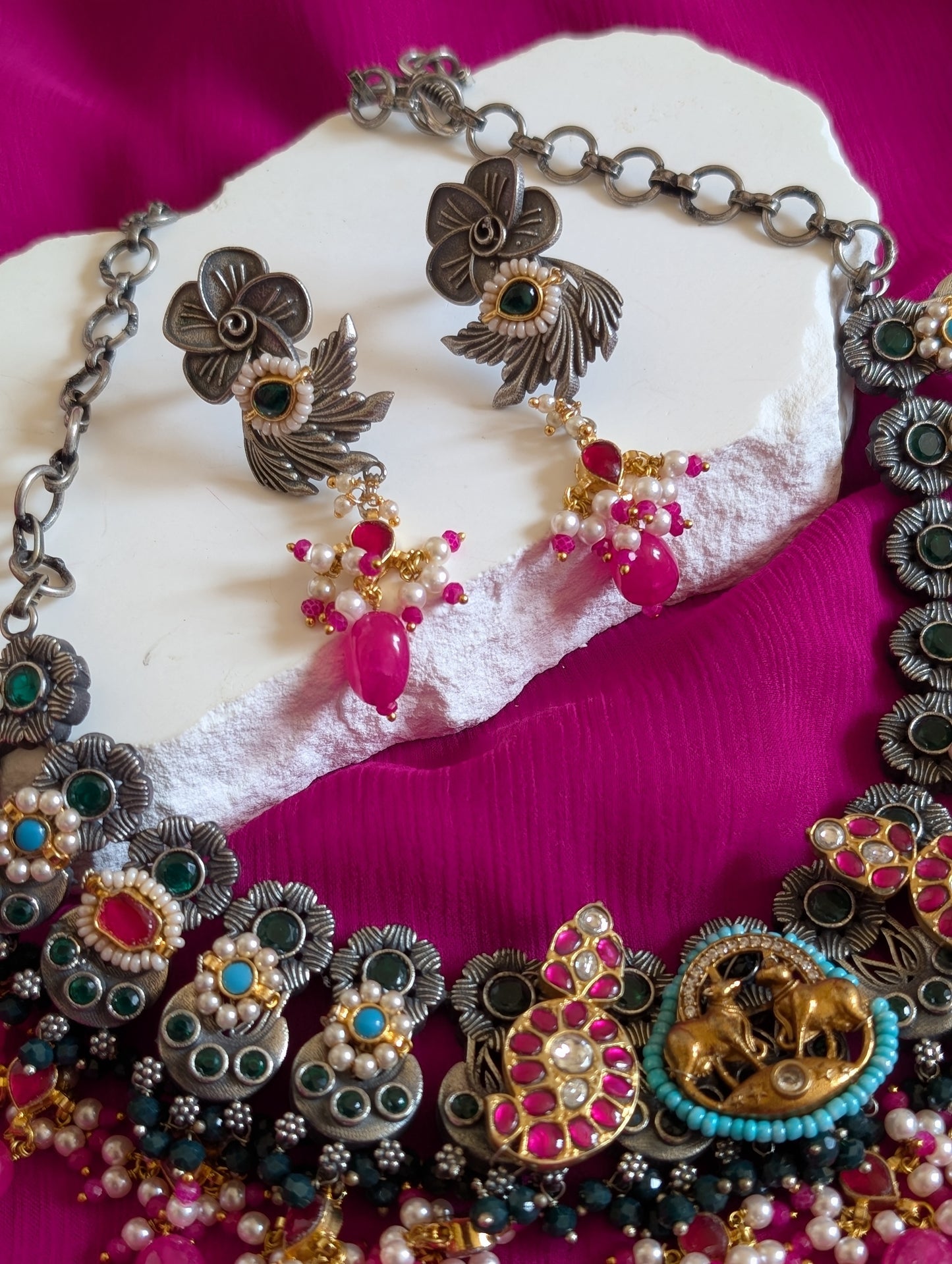 Rajsi Temple Heritage Necklace Set