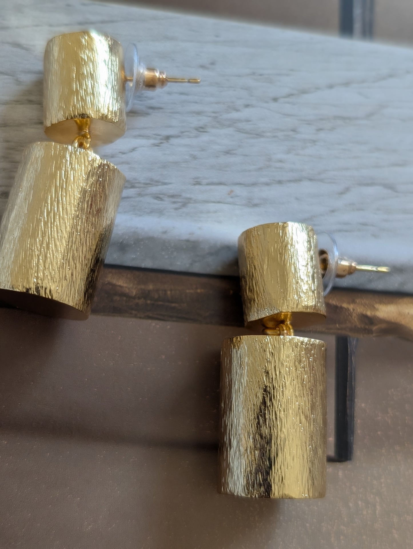 Athulya Textured Drop Earrings