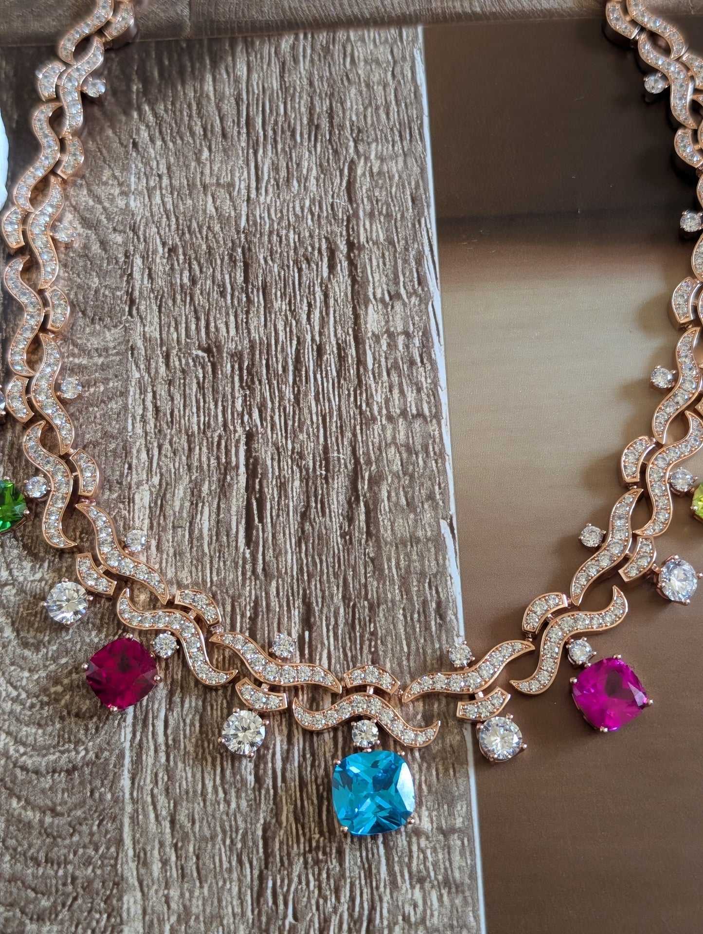 Celeste Multigem Diamond Necklace Set