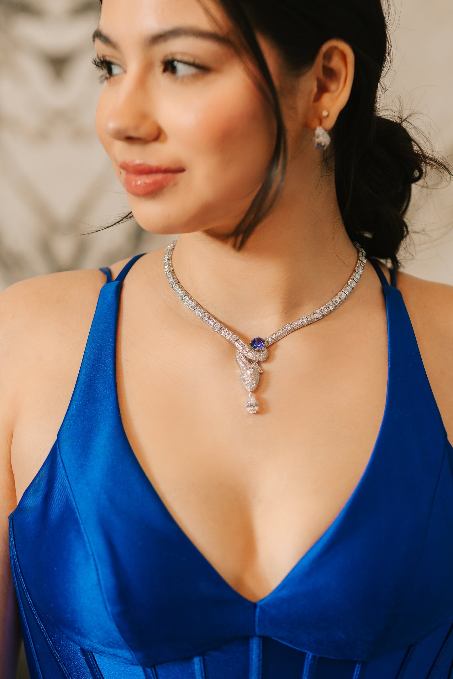 Belladonna Serpent Sapphire Necklace Set