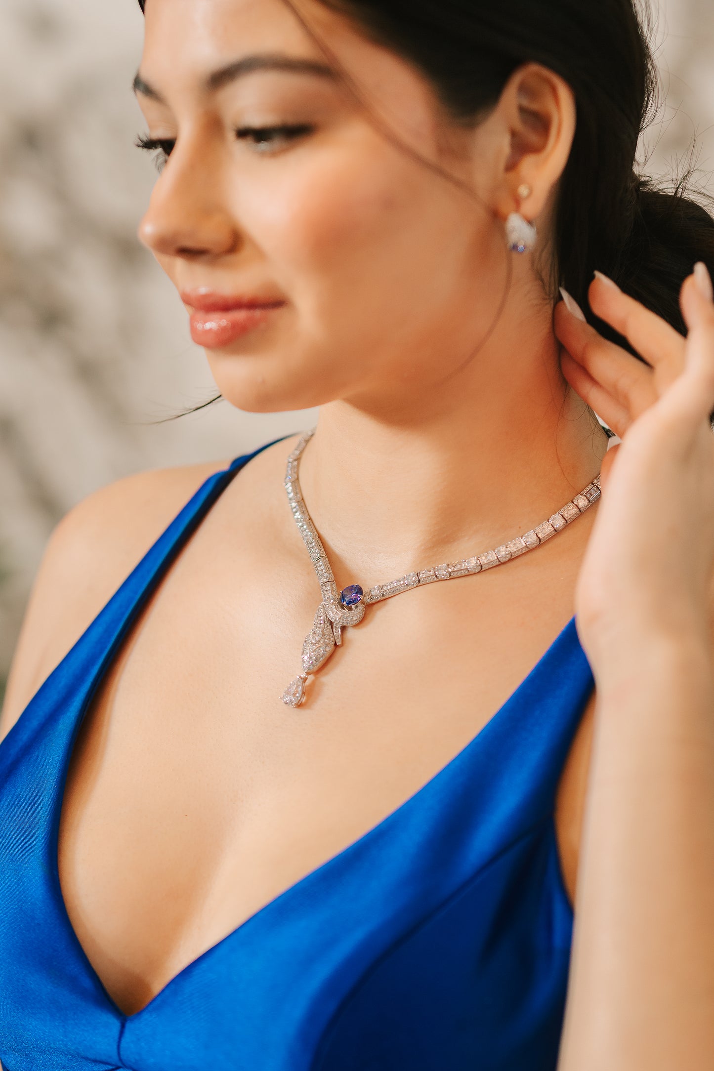 Belladonna Serpent Sapphire Necklace Set