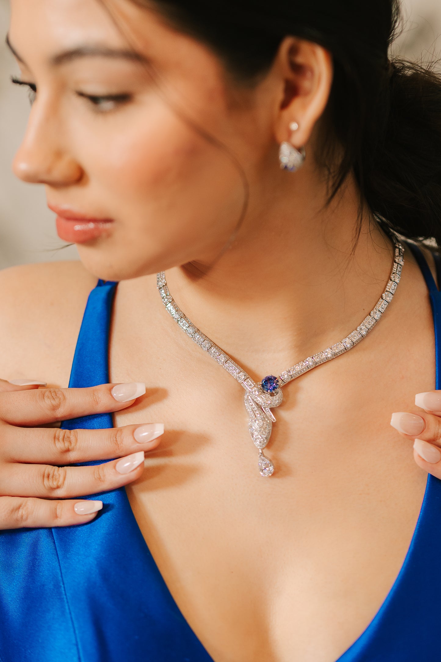 Belladonna Serpent Sapphire Necklace Set
