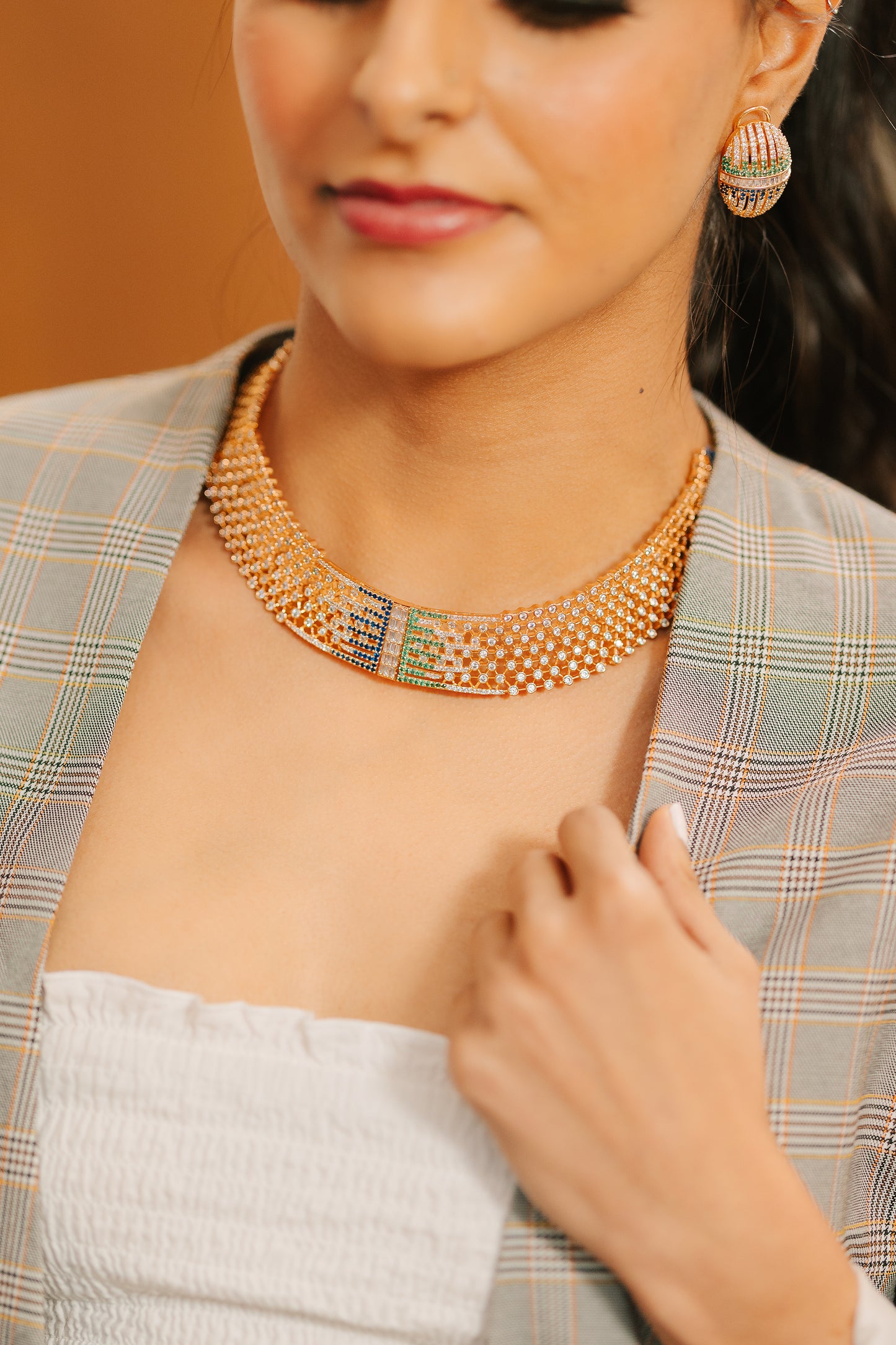 Nayra Regal Gold Choker Set