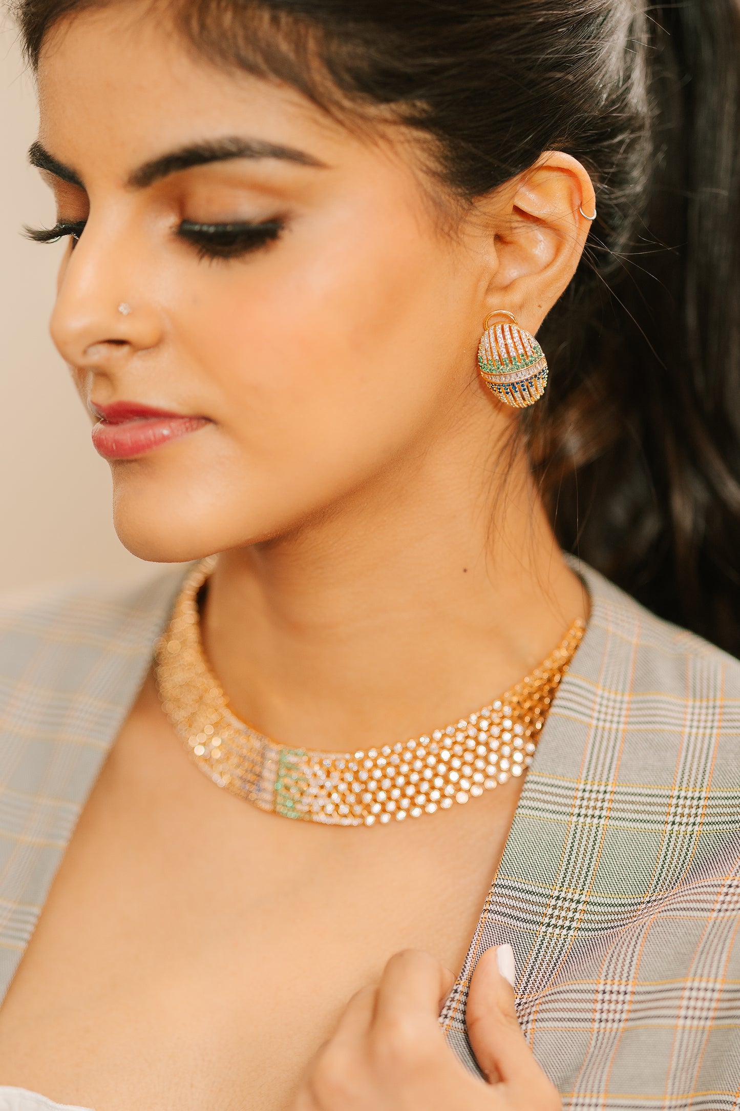 Nayra Regal Gold Choker Set