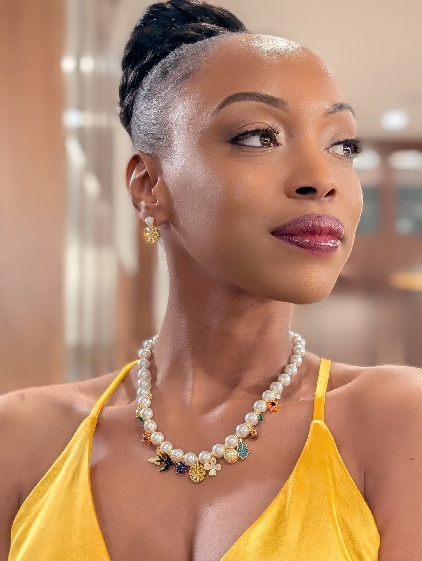 Komal's Charm Pearl Necklace Set