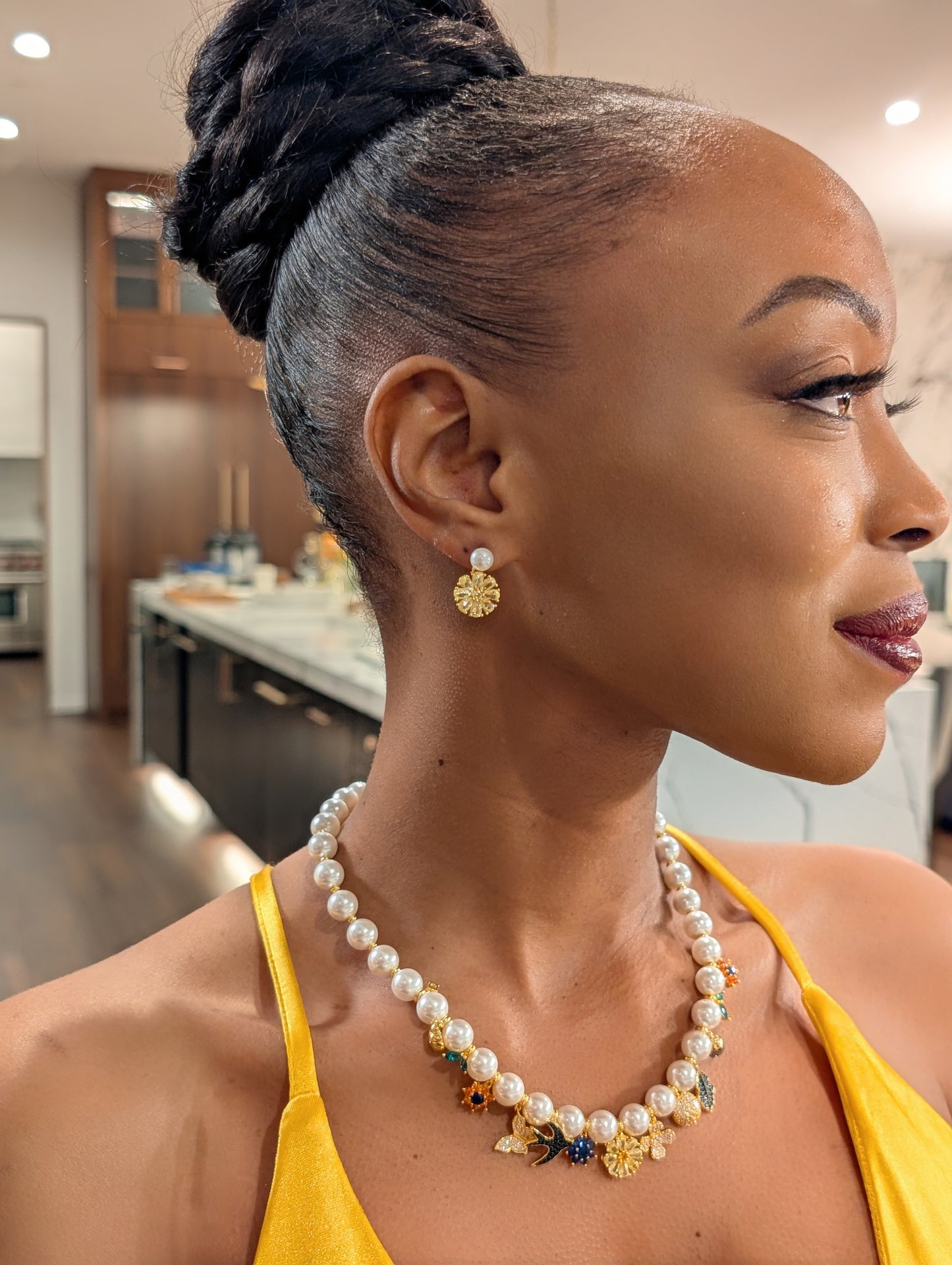 Komal's Charm Pearl Necklace Set