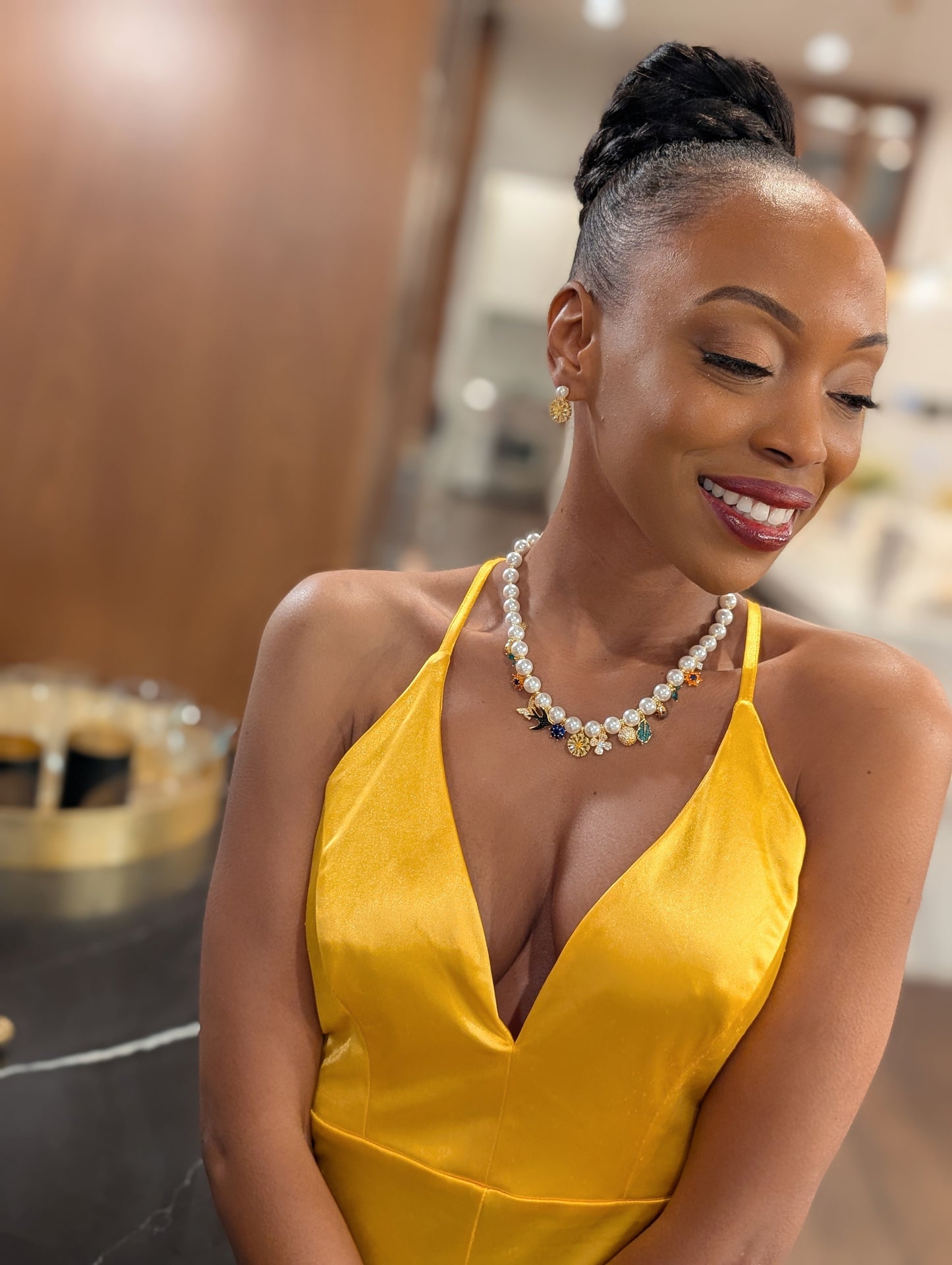 Komal's Charm Pearl Necklace Set