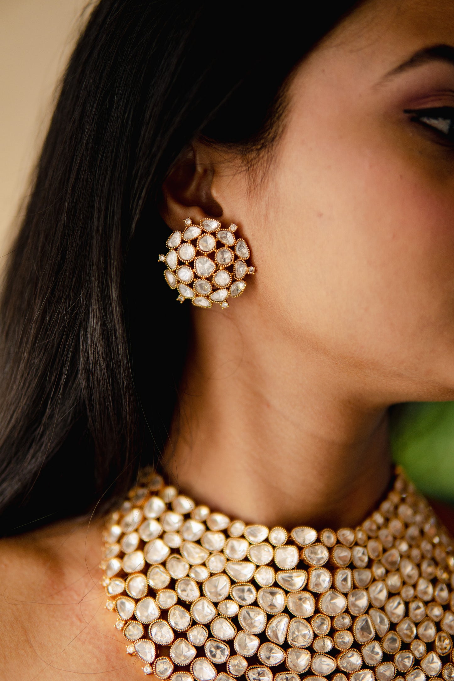 The Amara Polki Necklace Set