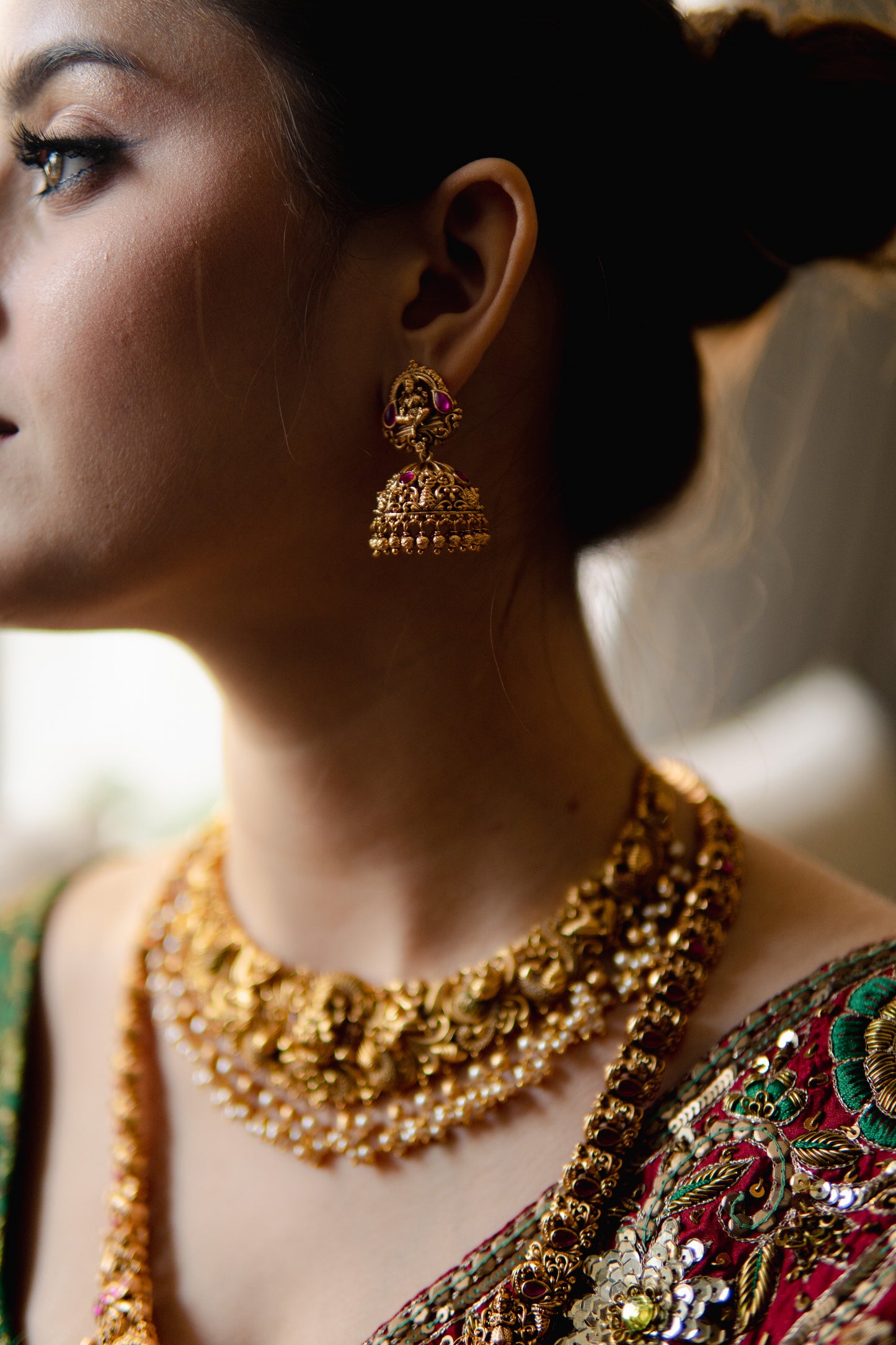Vyoma Antique Temple Necklace Set