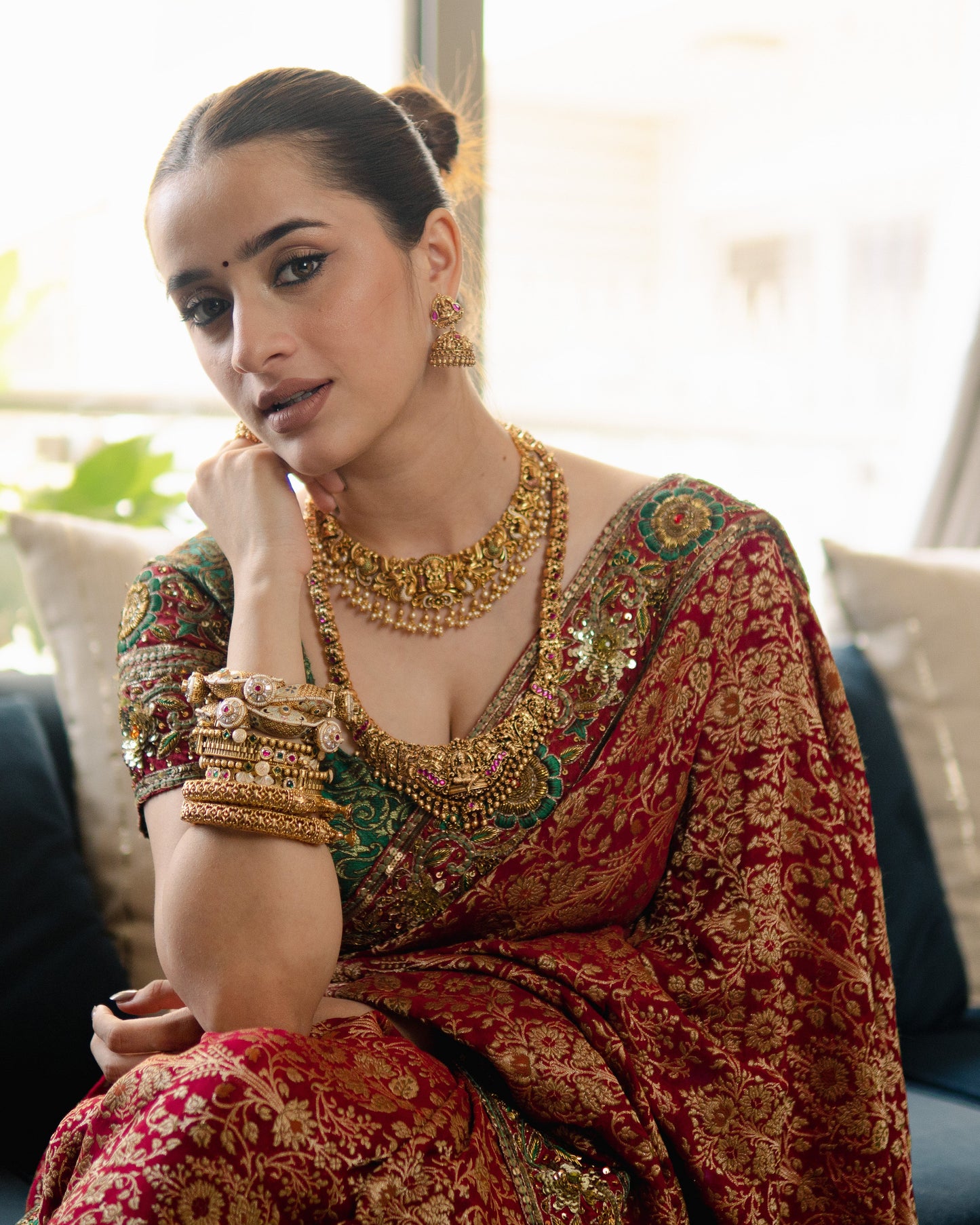 Vyoma Antique Temple Necklace Set