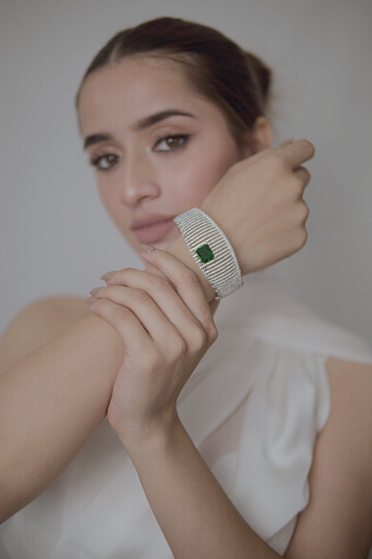 Ela Emerald Cuff