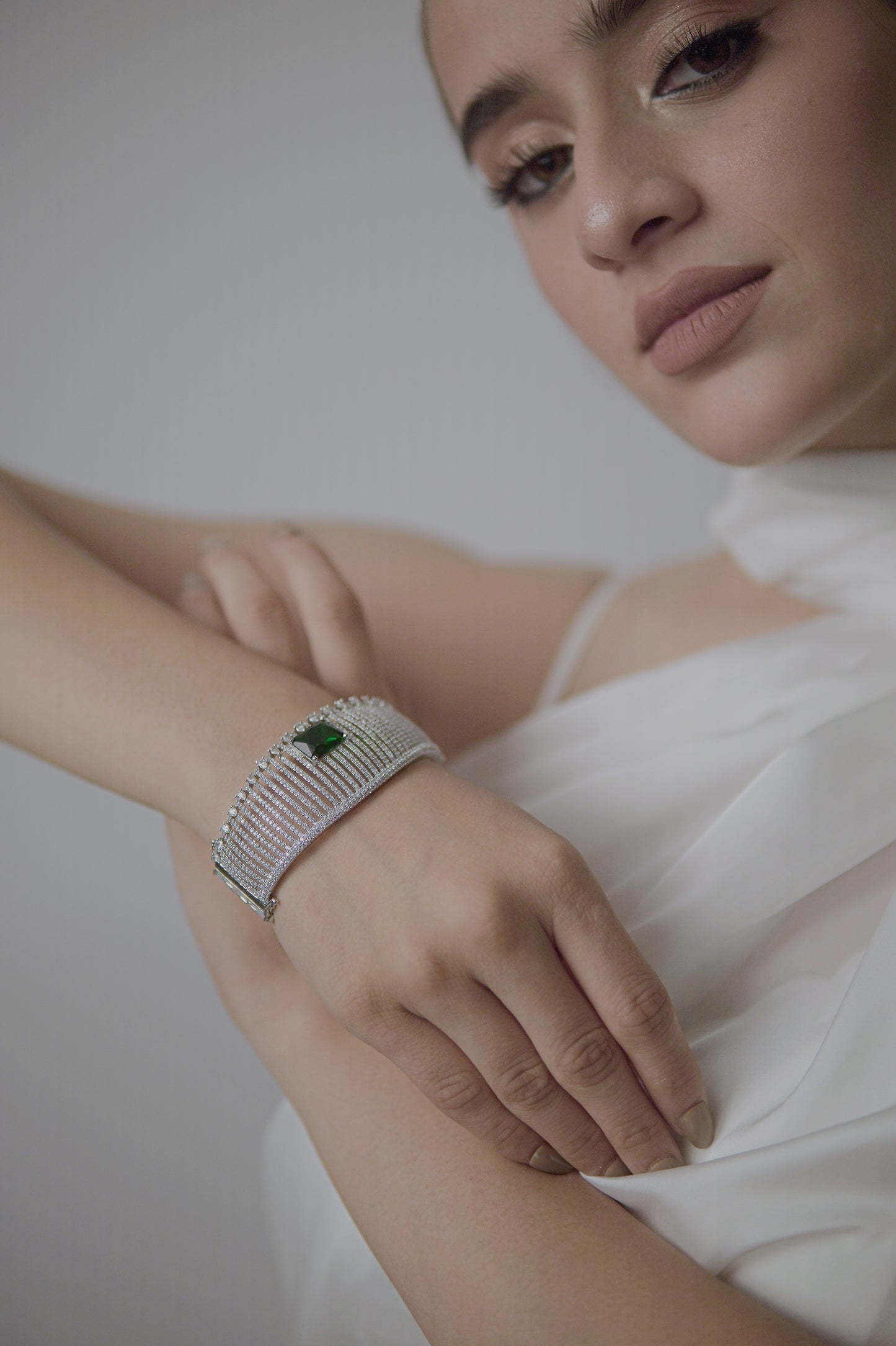 Ela Emerald Cuff