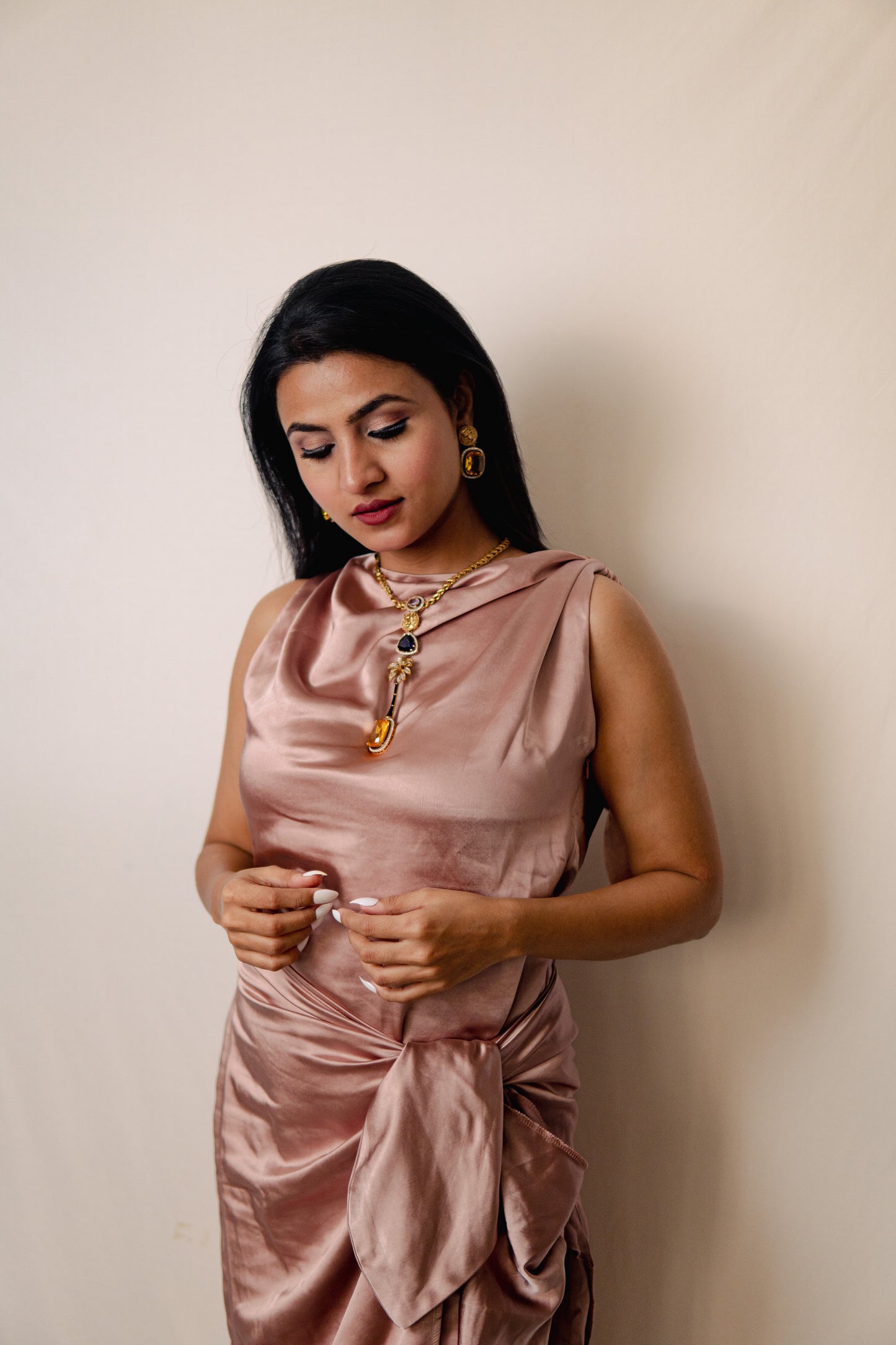 Simrah Medallion Cascade Necklace