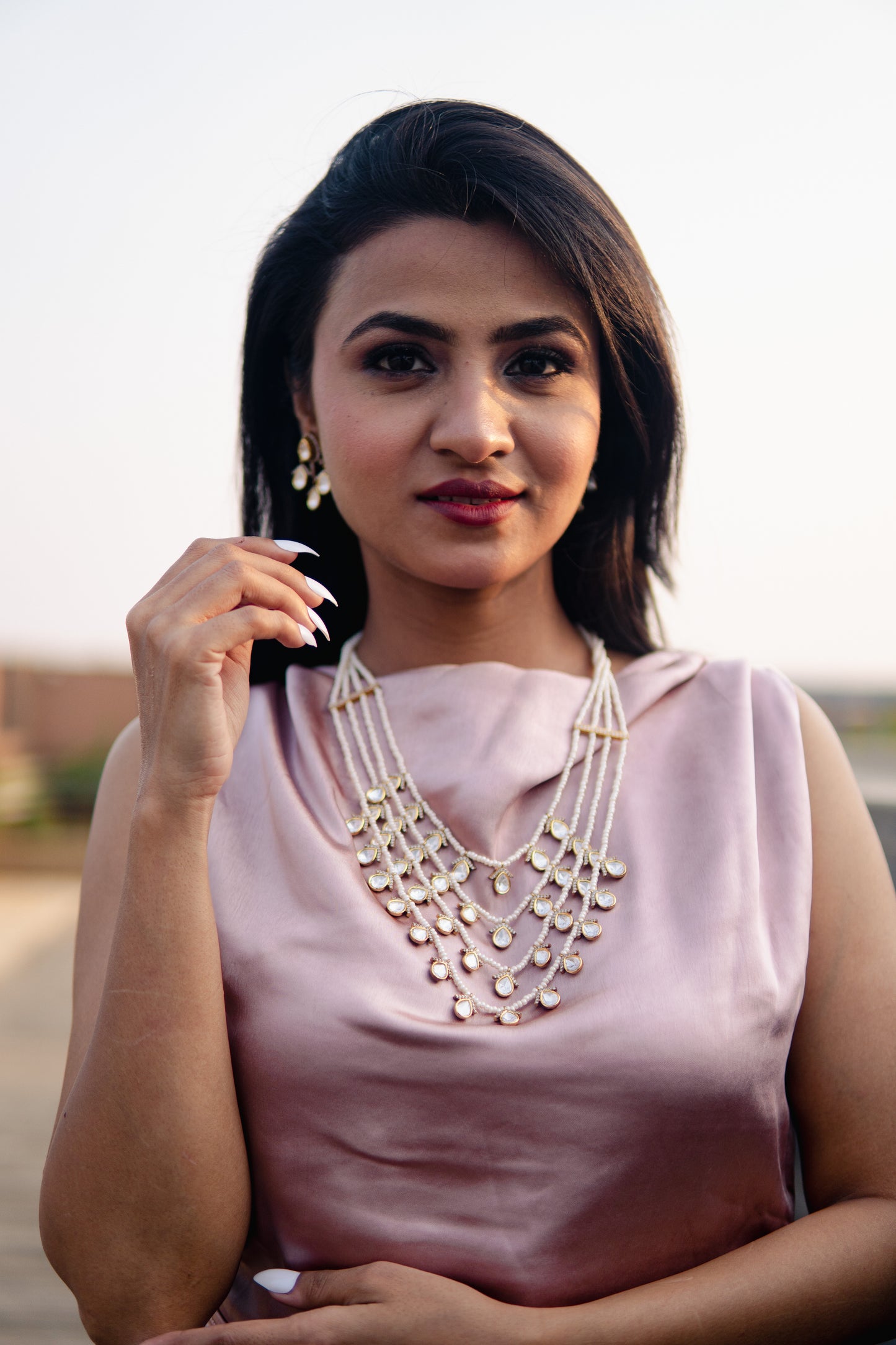 Sitara Kundan Cascade Necklace