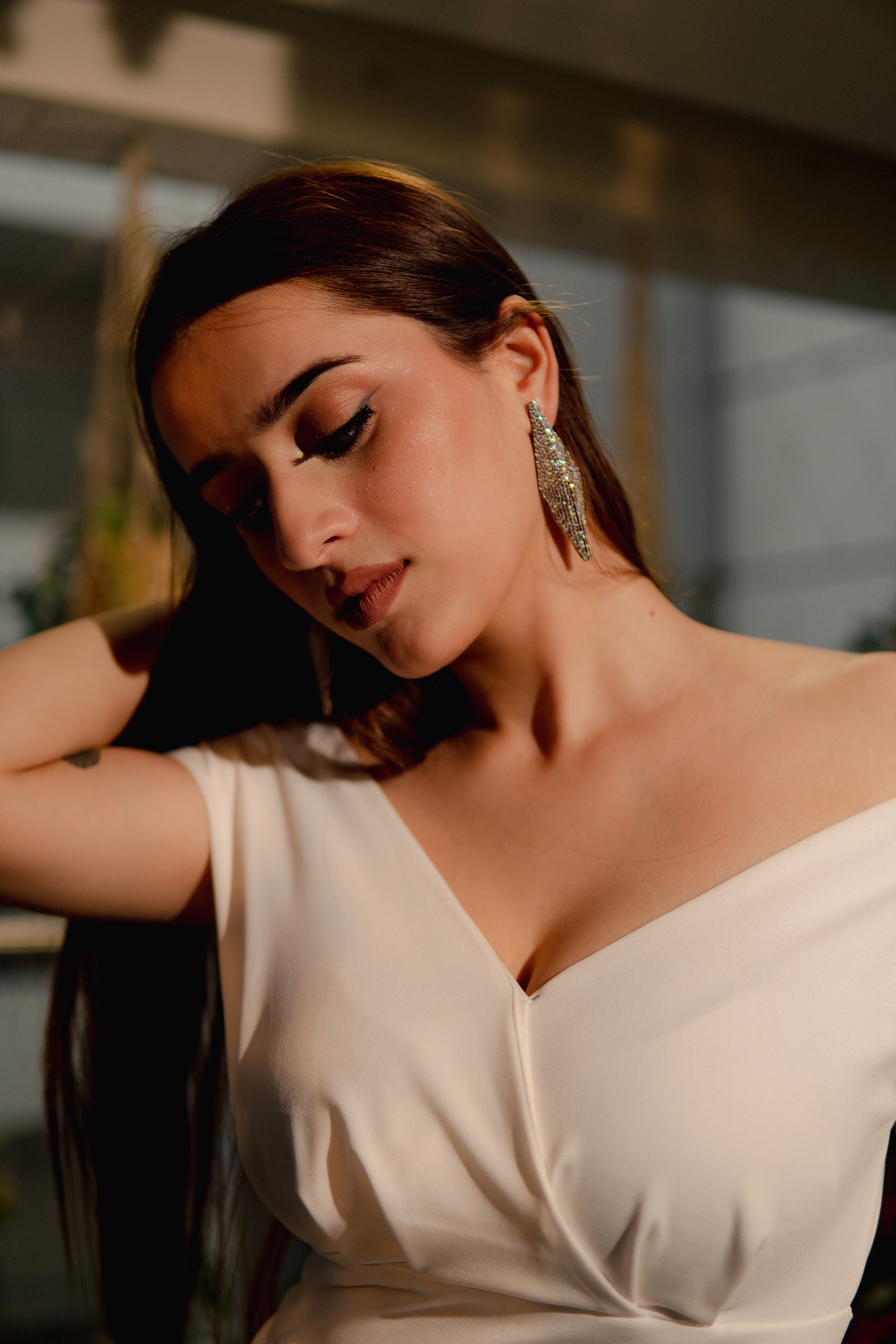 Ira Crystal Drop Earrings