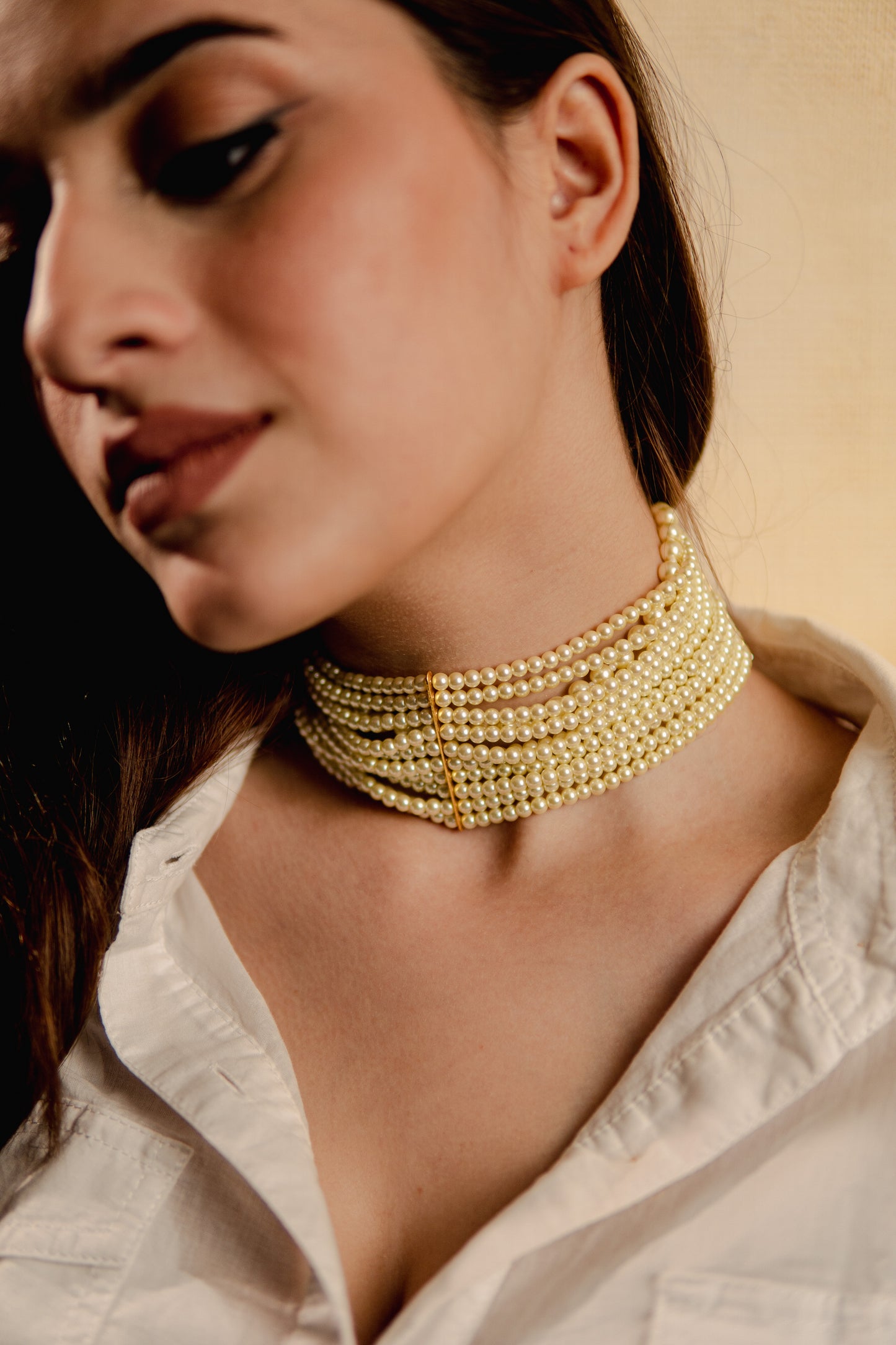Sitara Ivory Strands Choker