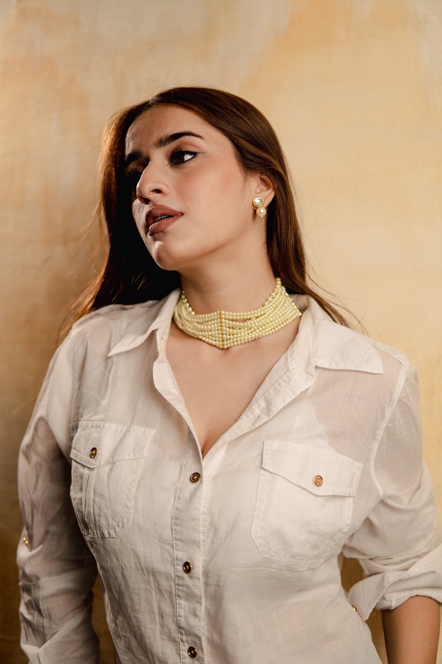 Sitara Ivory Strands Choker