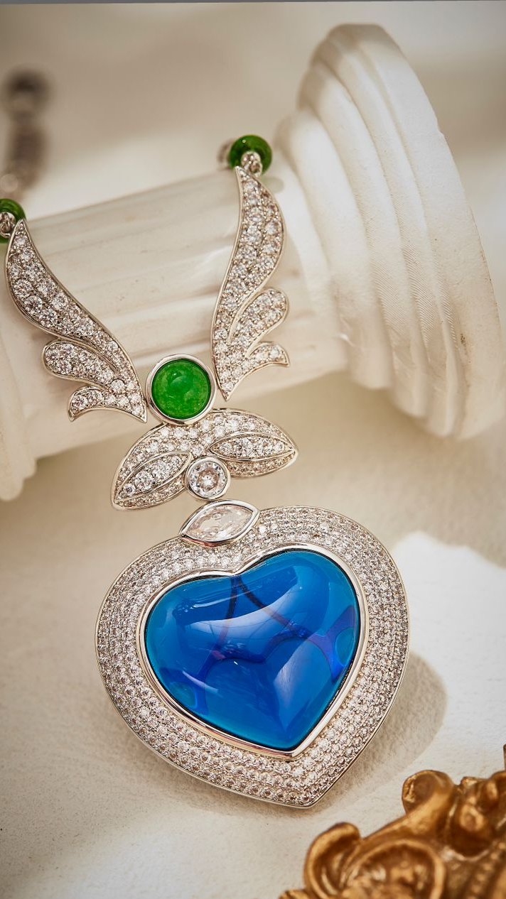 The Celeste Heart of Seraphina Necklace
