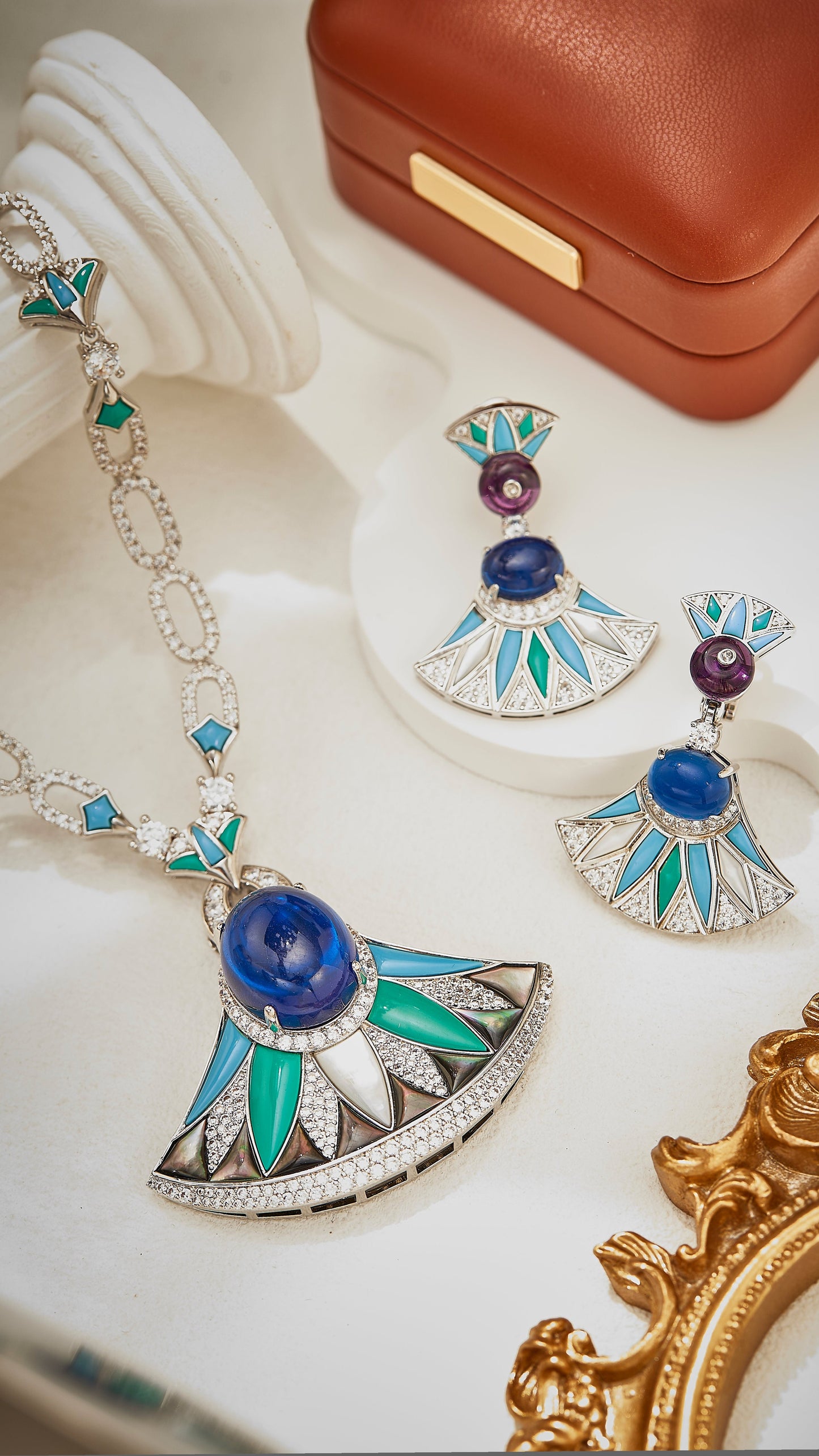 Azure Bloom Necklace Set