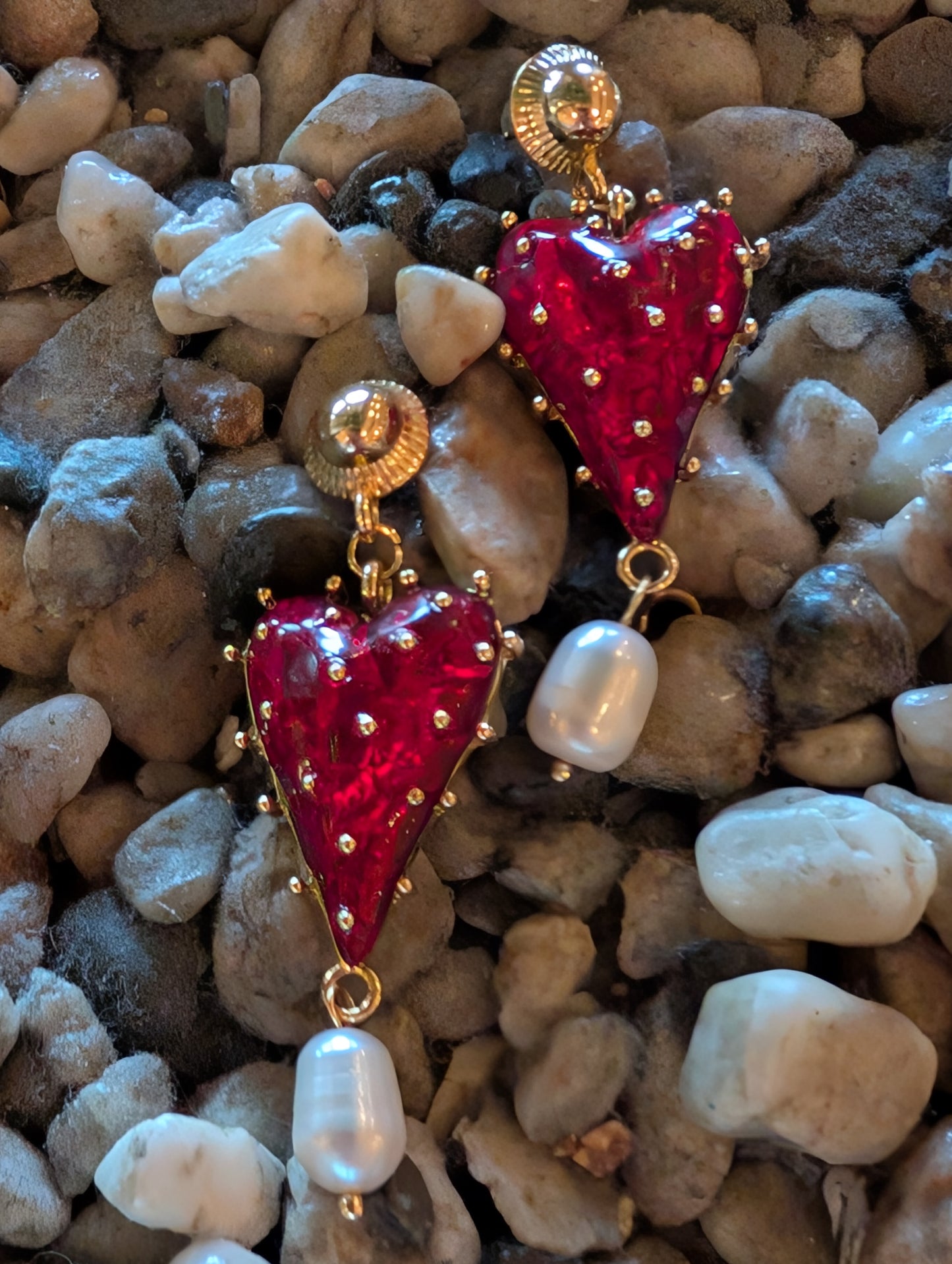 Julia Bloom Heart Earrings