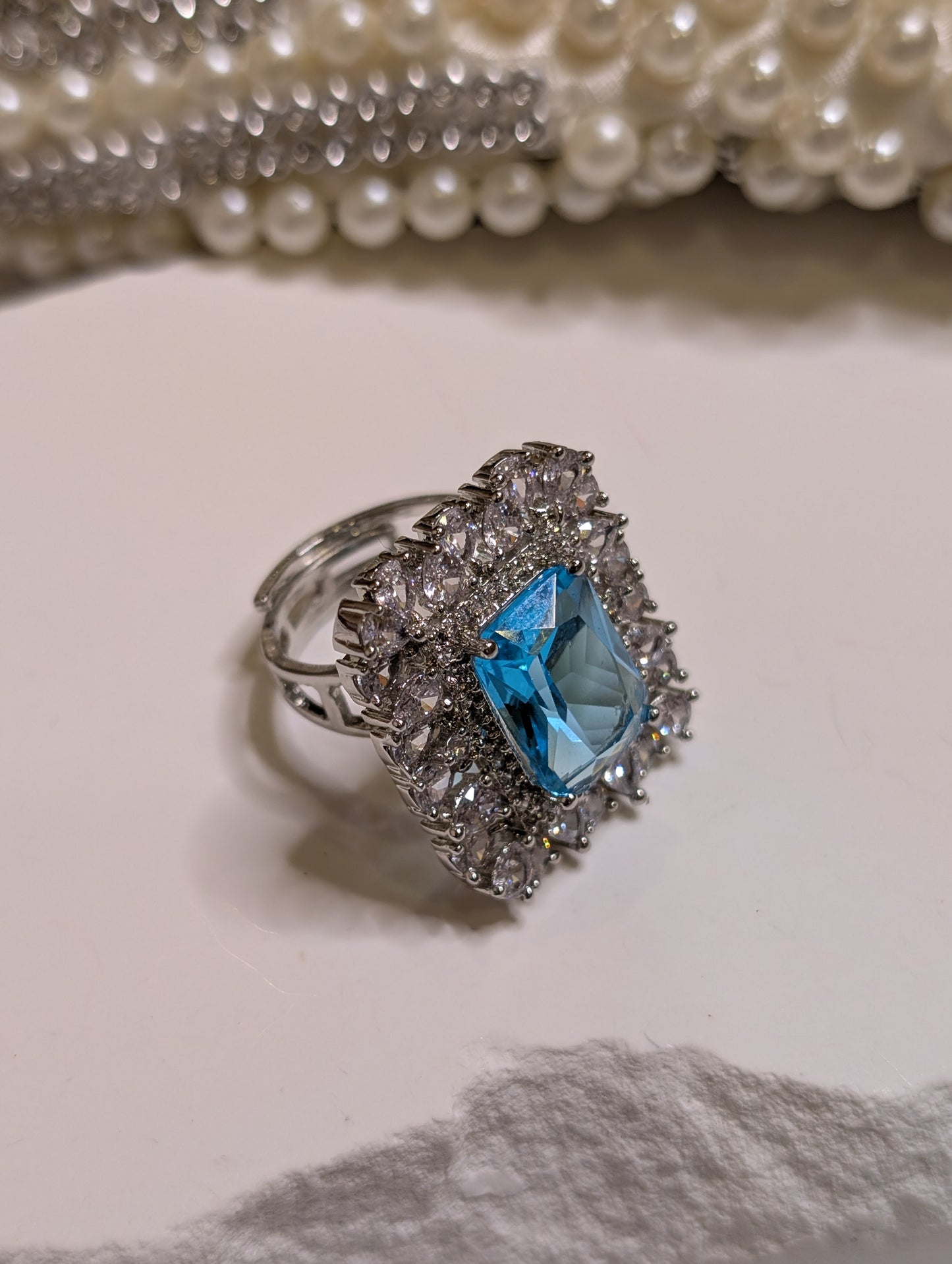 Sahin Blue Victorian Ring