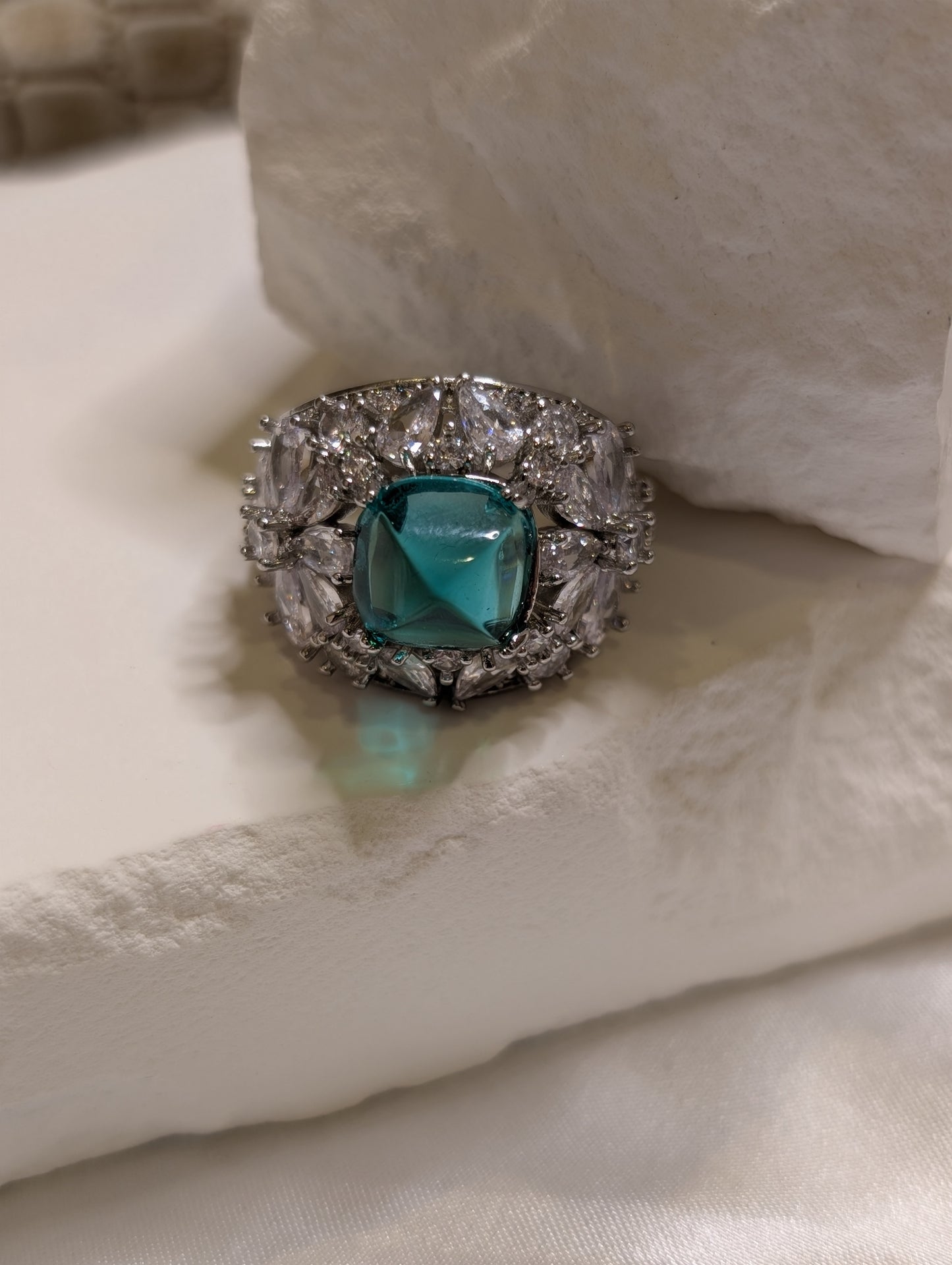 Aubery Green Stone Ring