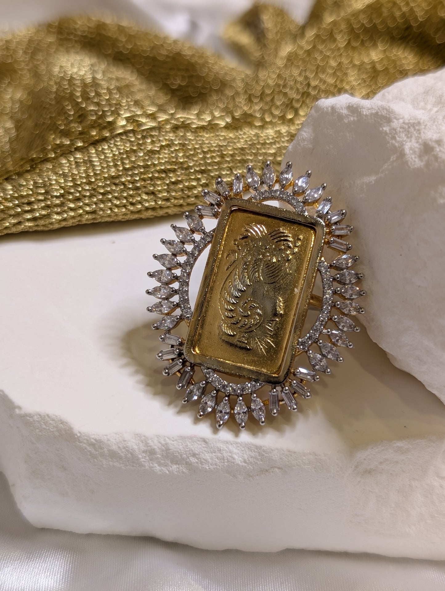 Nadia Gold Tone AD Ring