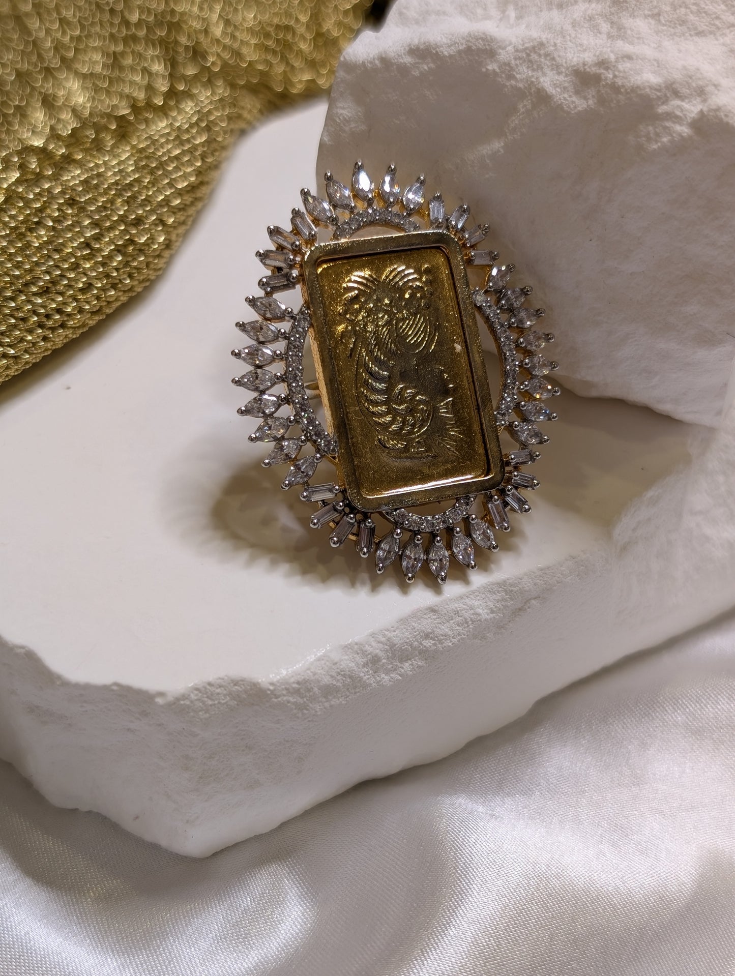 Nadia Gold Tone AD Ring