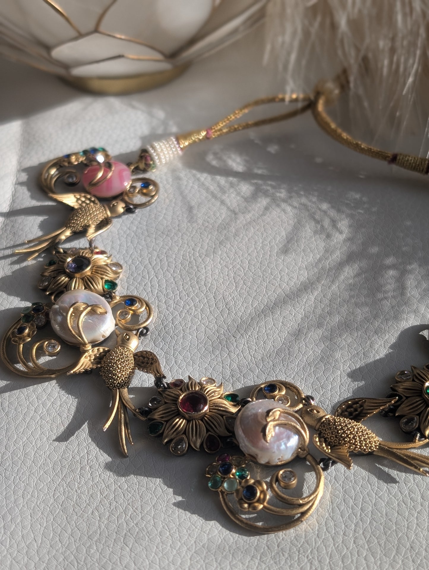Goldinia Semi Precious Gem Stone Necklace Set