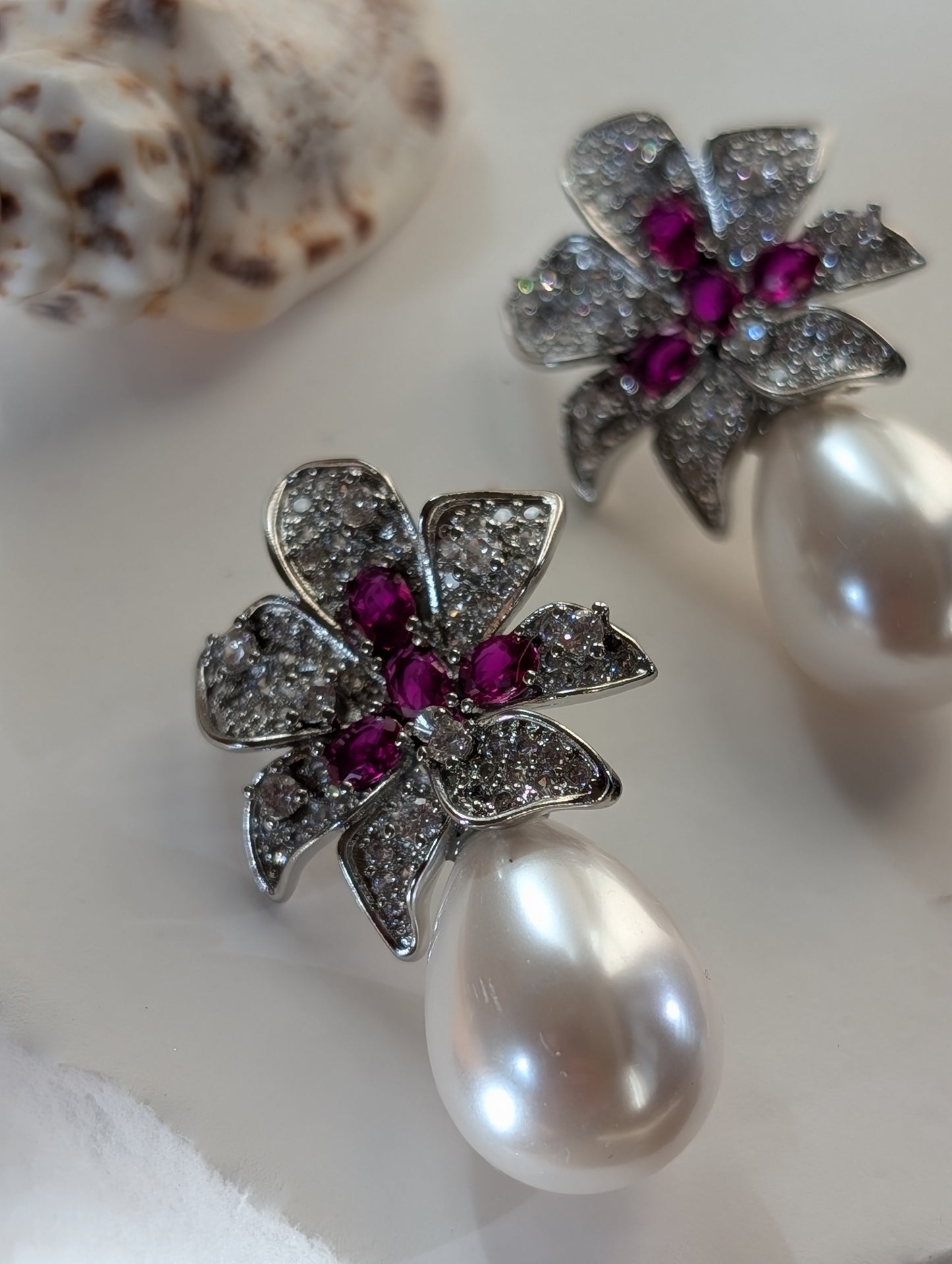 Petals and Pearls Symphony Earrings