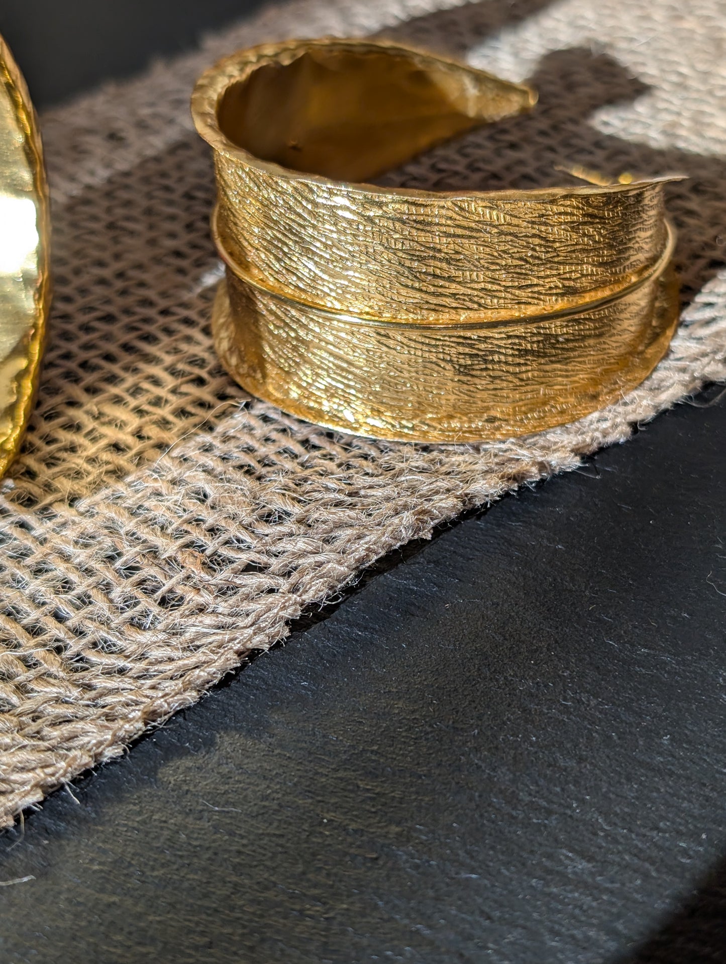 The Golden Wave Textured Hoops