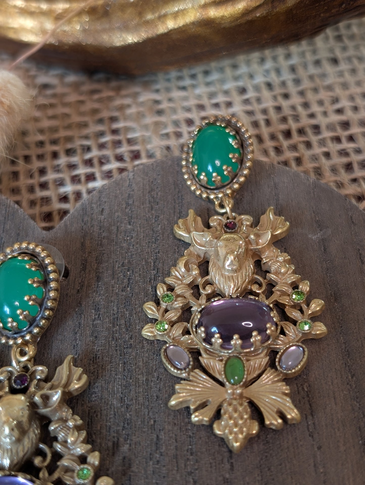 Elara Stag Drop Earrings