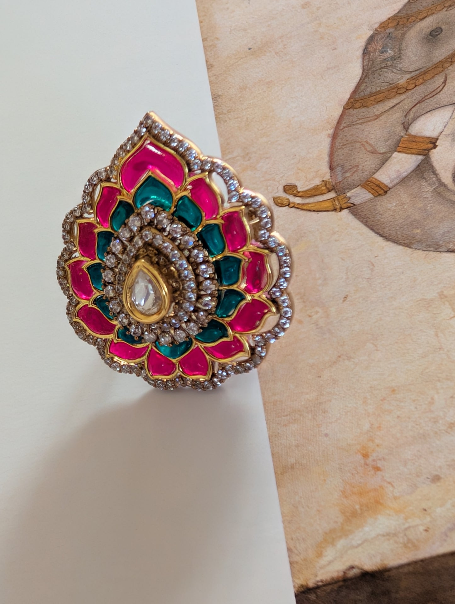 Majestic Lotus Statement Ring