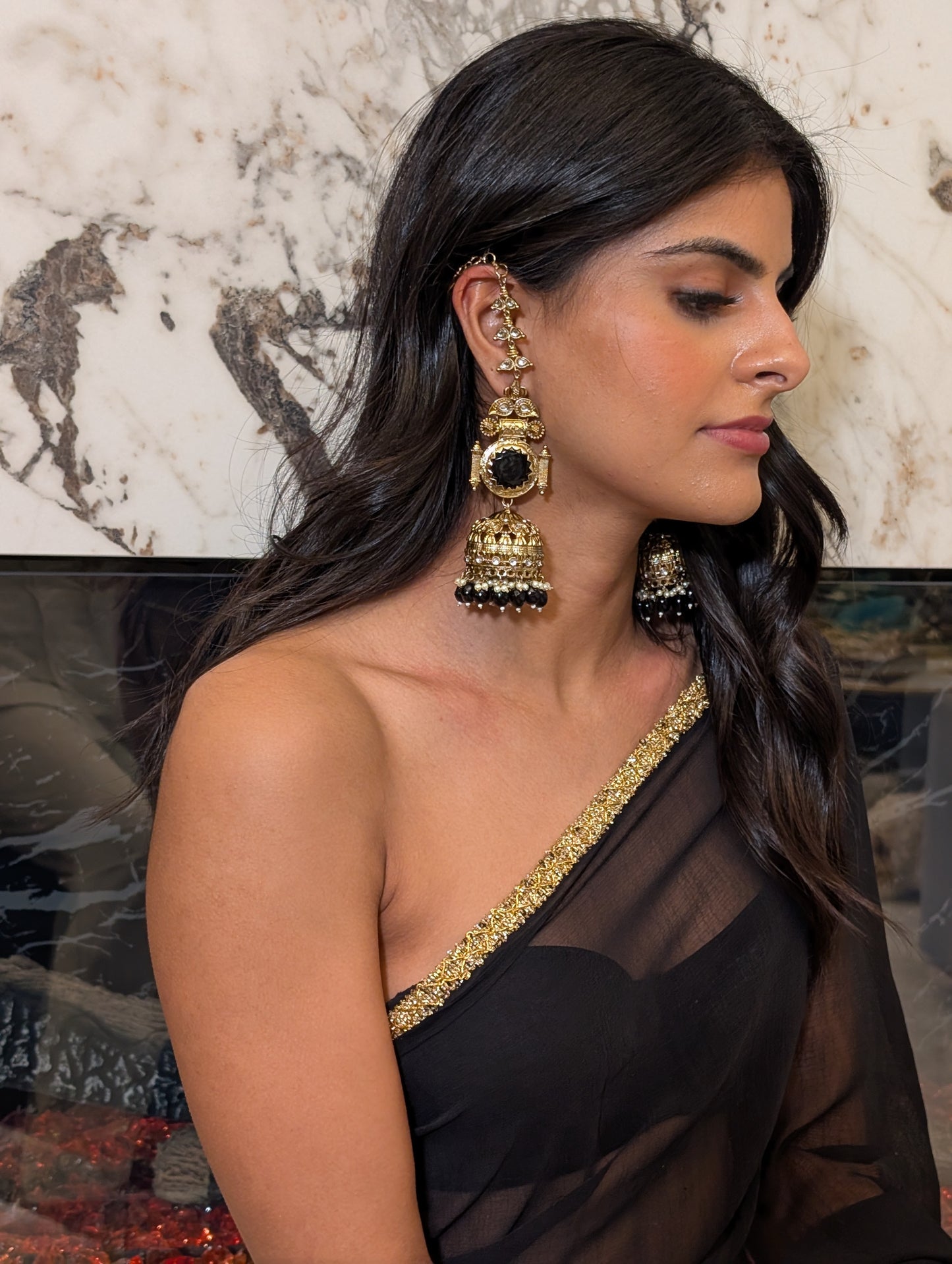 Royal Noir Jhumka