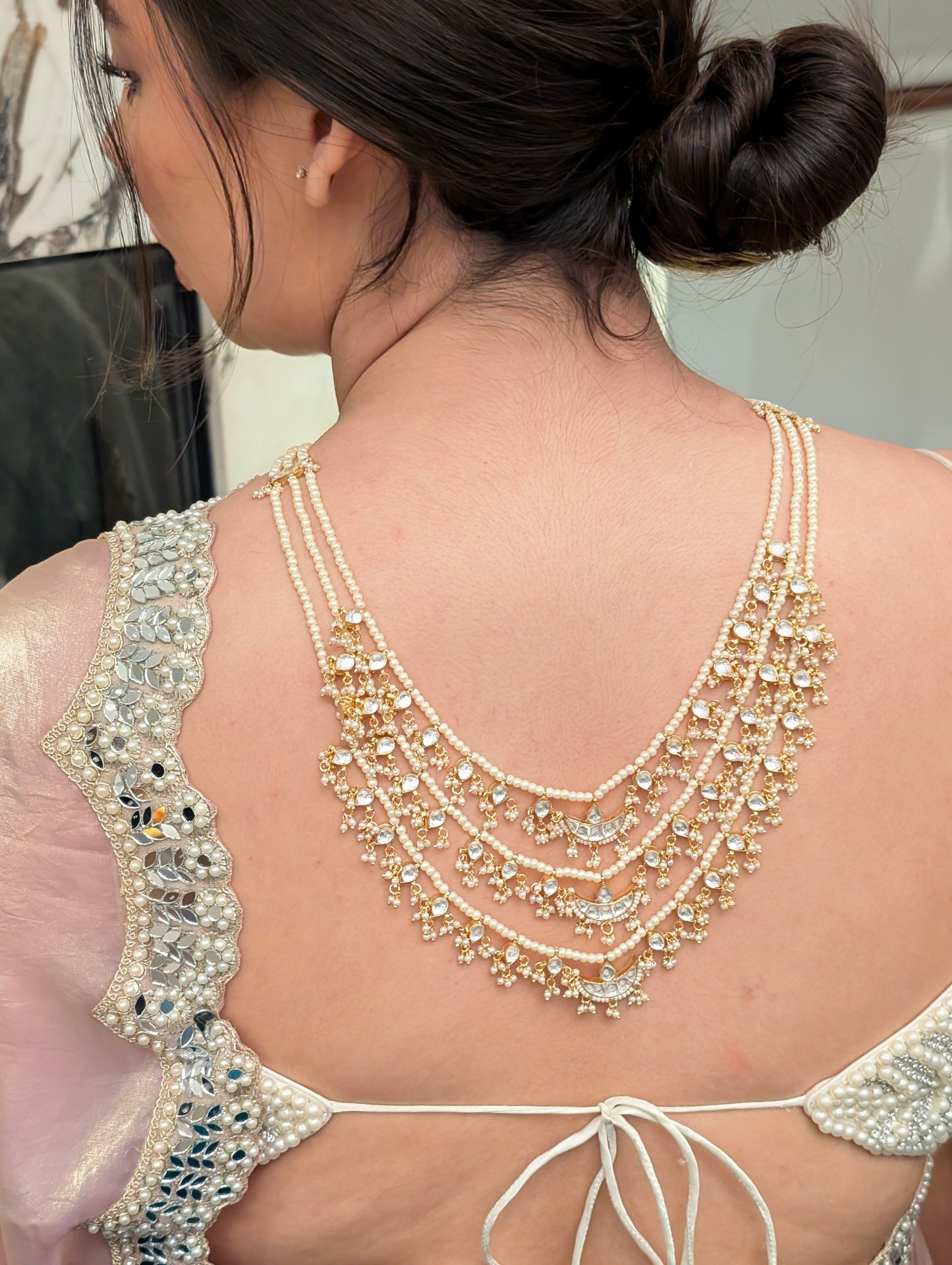 Noor Chand Pearlescent Necklace Set