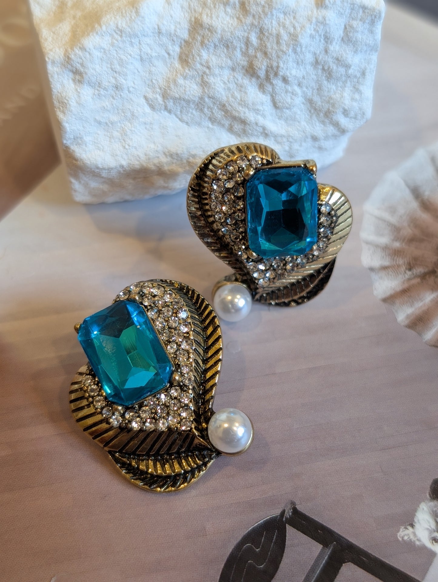 Celestia Azure Vintage Earrings