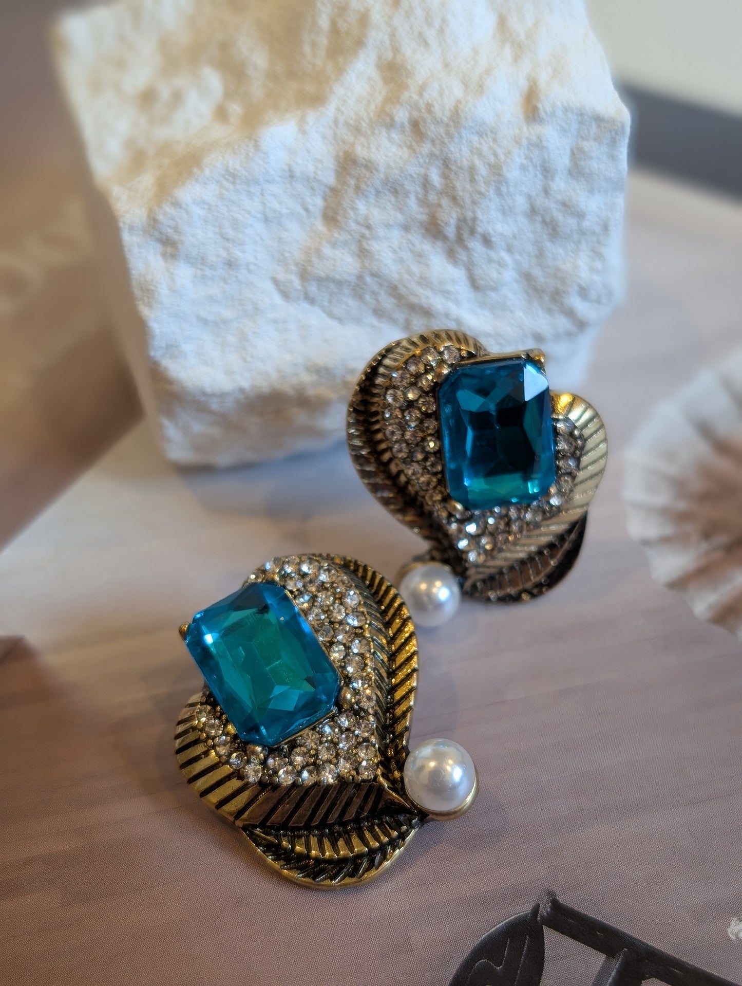 Celestia Azure Vintage Earrings