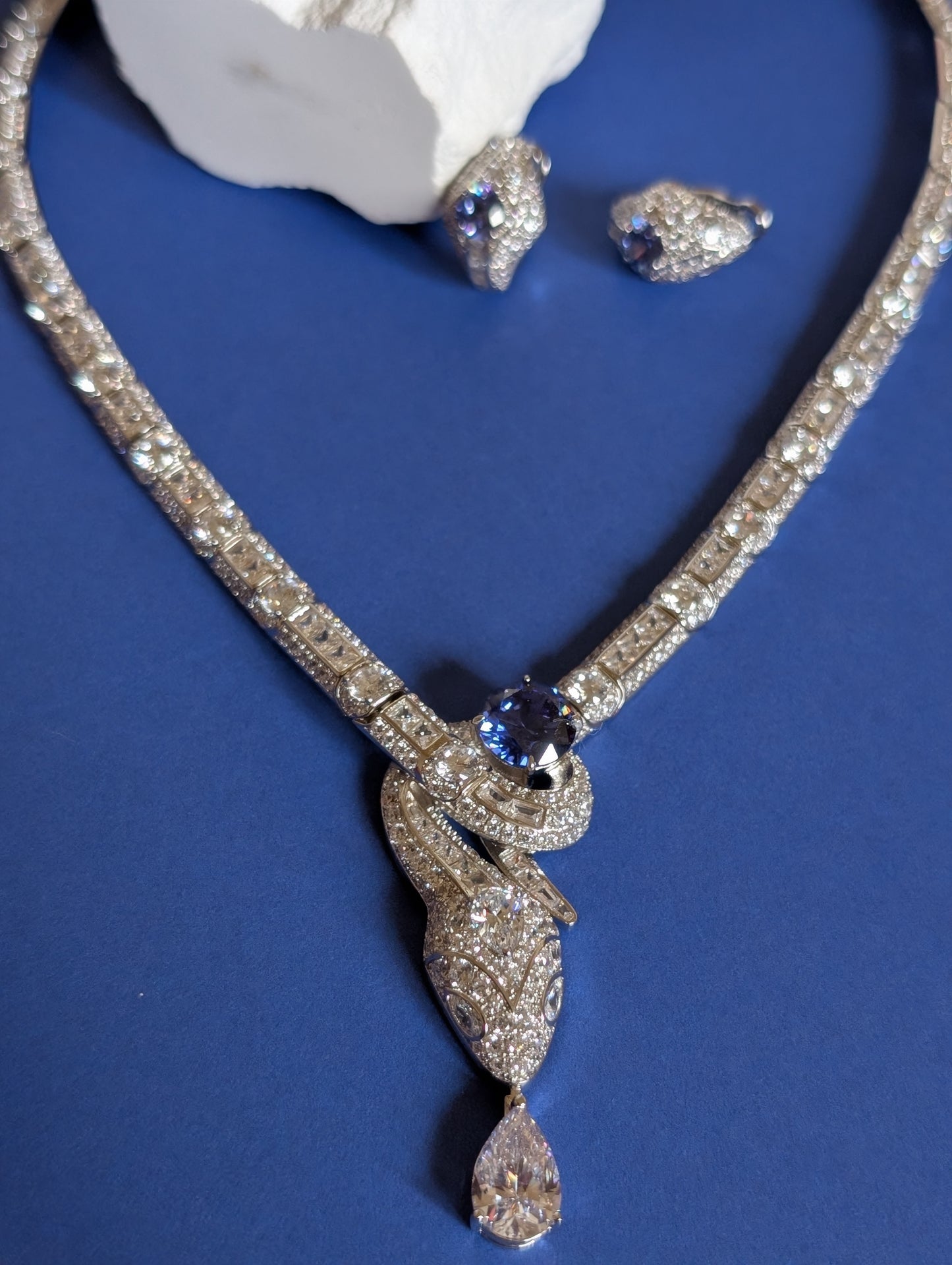 Belladonna Serpent Sapphire Necklace Set