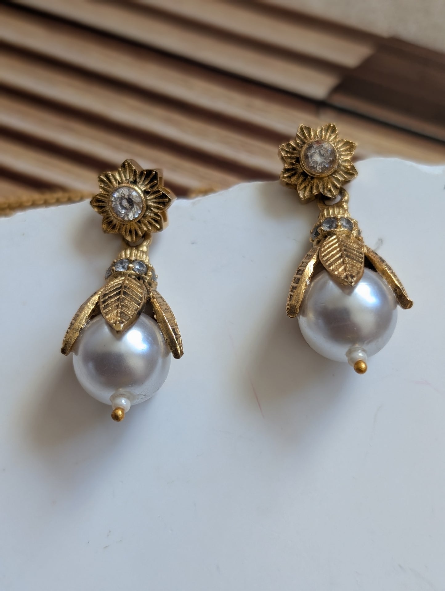 Golden Blossom Pearl Pendant