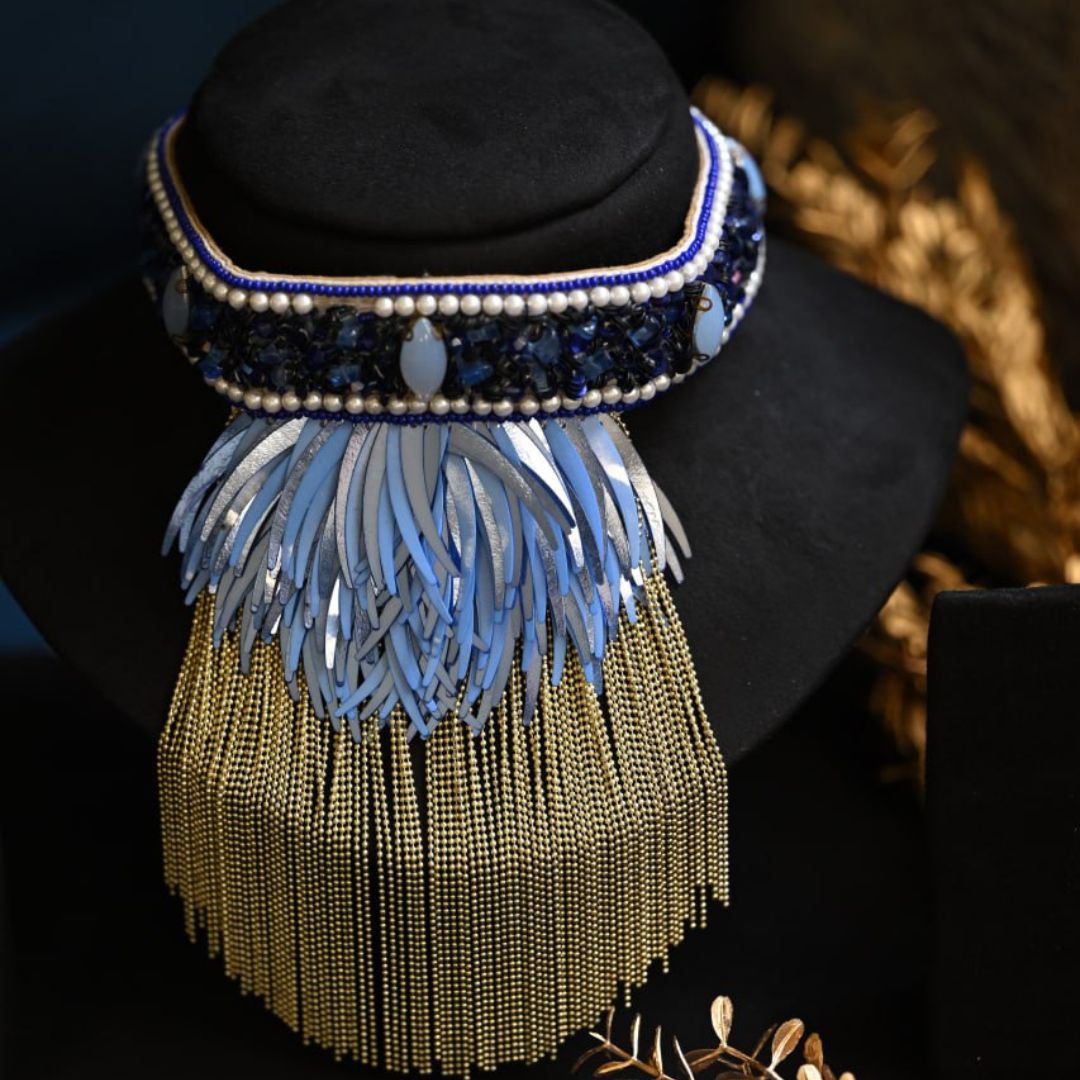 Celeste Handmade Raindrop Choker Set - Midas Touch Jewelry