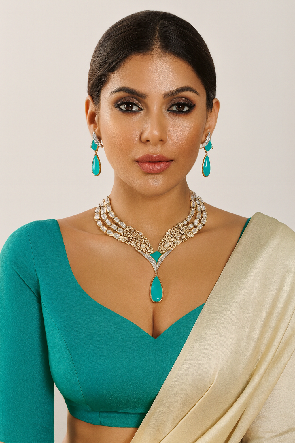 Teal Majesty – Enchanted Emerald Jewelry Ensemble