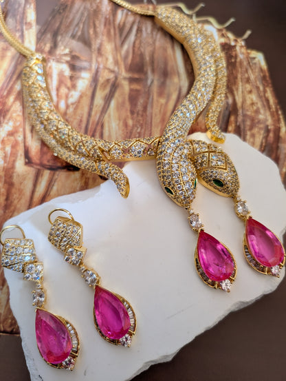 Exquisite Gemstone Necklace & Earring Set