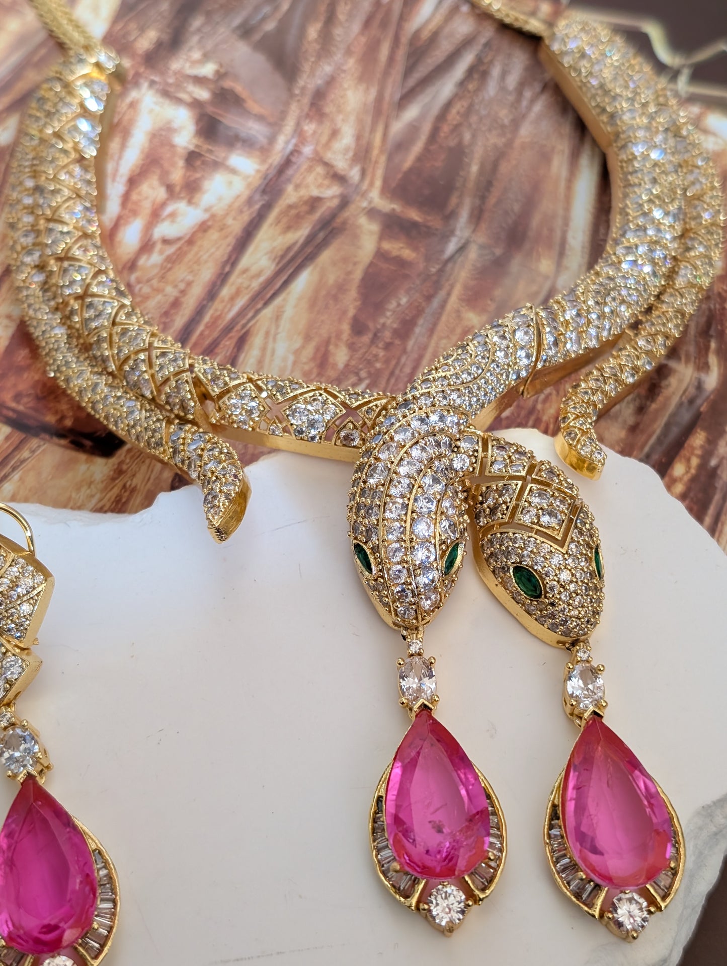 Exquisite Gemstone Necklace & Earring Set
