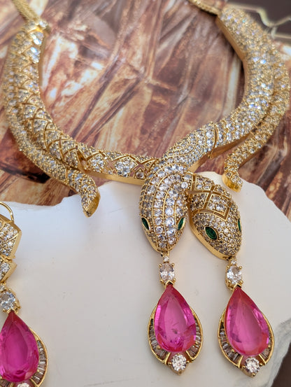 Exquisite Gemstone Necklace & Earring Set