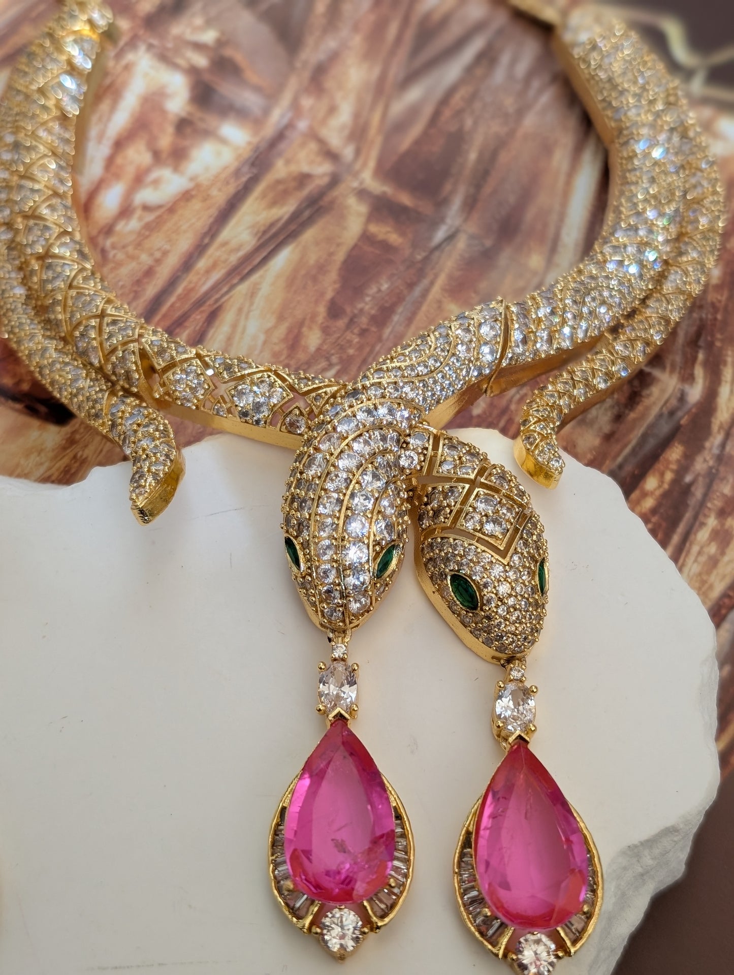 Exquisite Gemstone Necklace & Earring Set